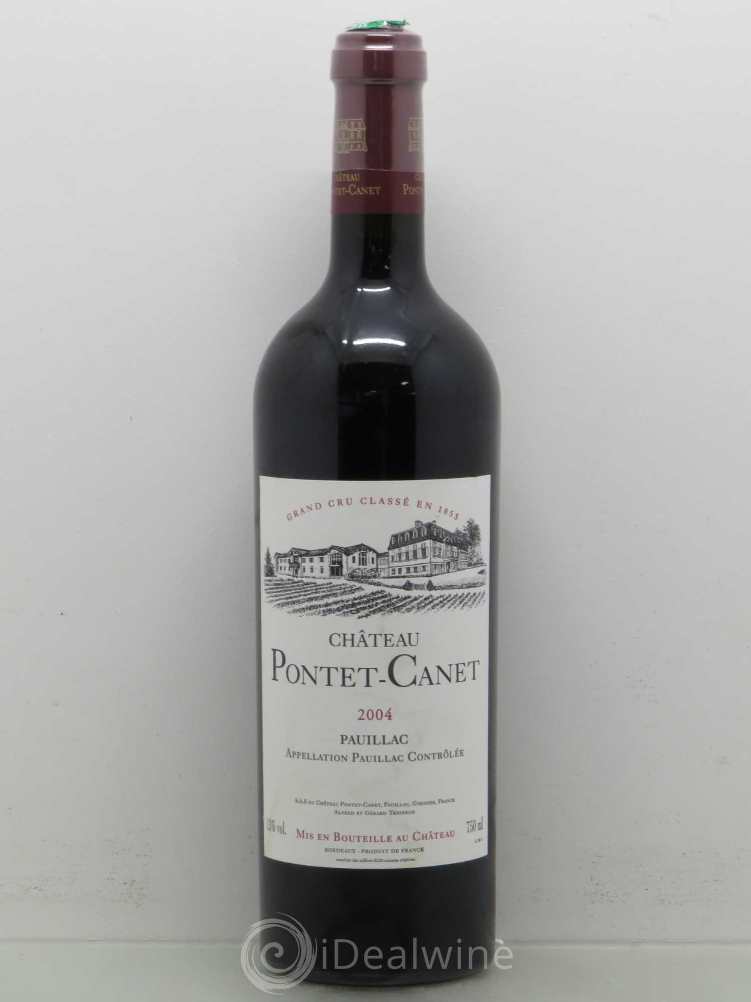 Château Pontet Canet 5ème Grand Cru Classé 2004 - Lot de 1 bouteille - 0