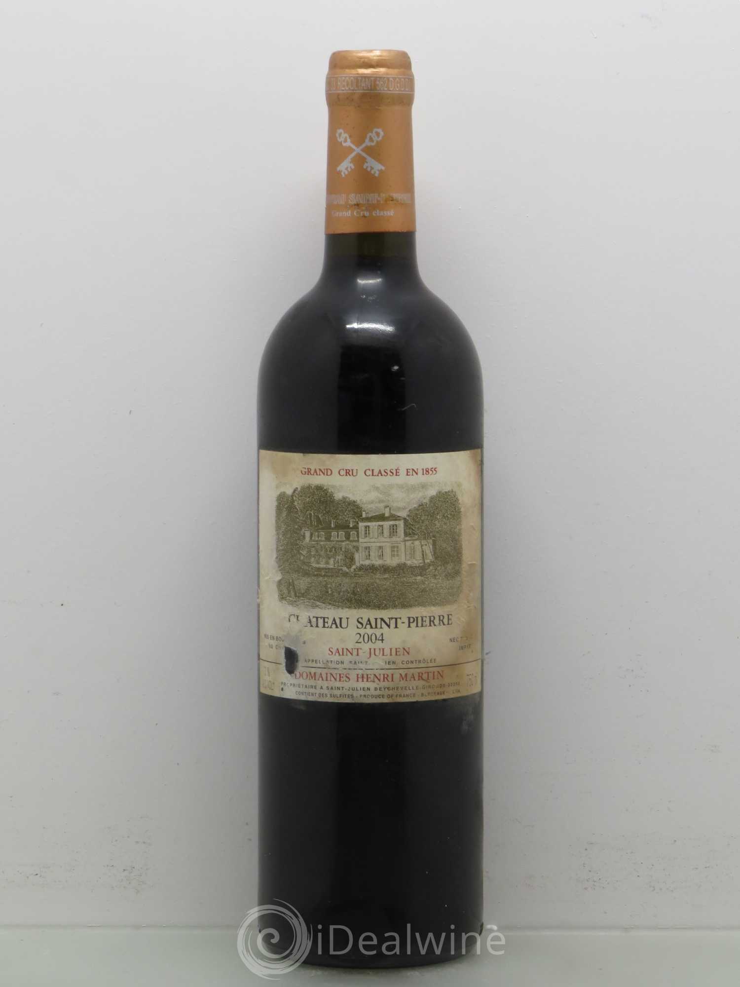 Château Saint-Pierre 4ème Grand Cru Classé 2004 - Lot de 1 bouteille - 0