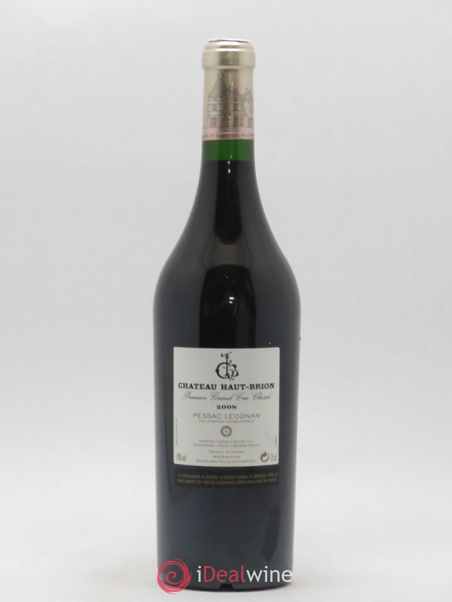Château Haut Brion 1er Grand Cru Classé 2008 - Lot de 1 bouteille - 1
