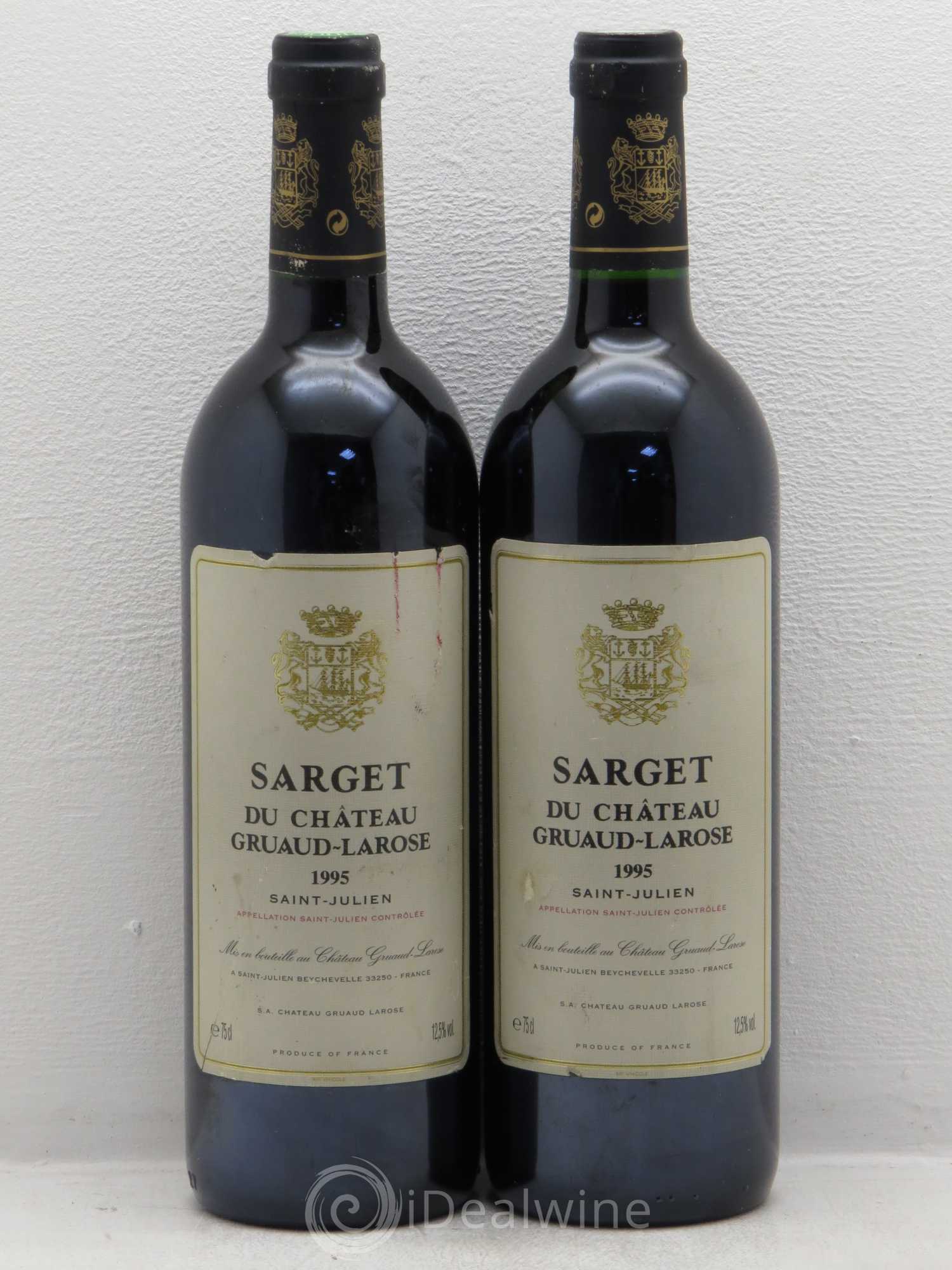 Sarget de Gruaud Larose Second Vin 1995 - Lot de 2 bouteilles - 0