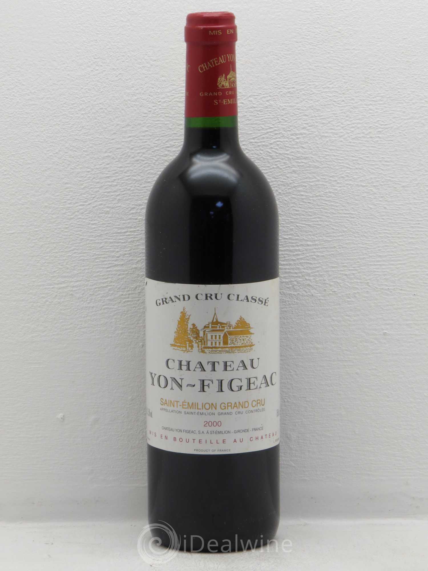Château Yon Figeac Grand Cru Classé 2000 - Lot de 1 bouteille - 0