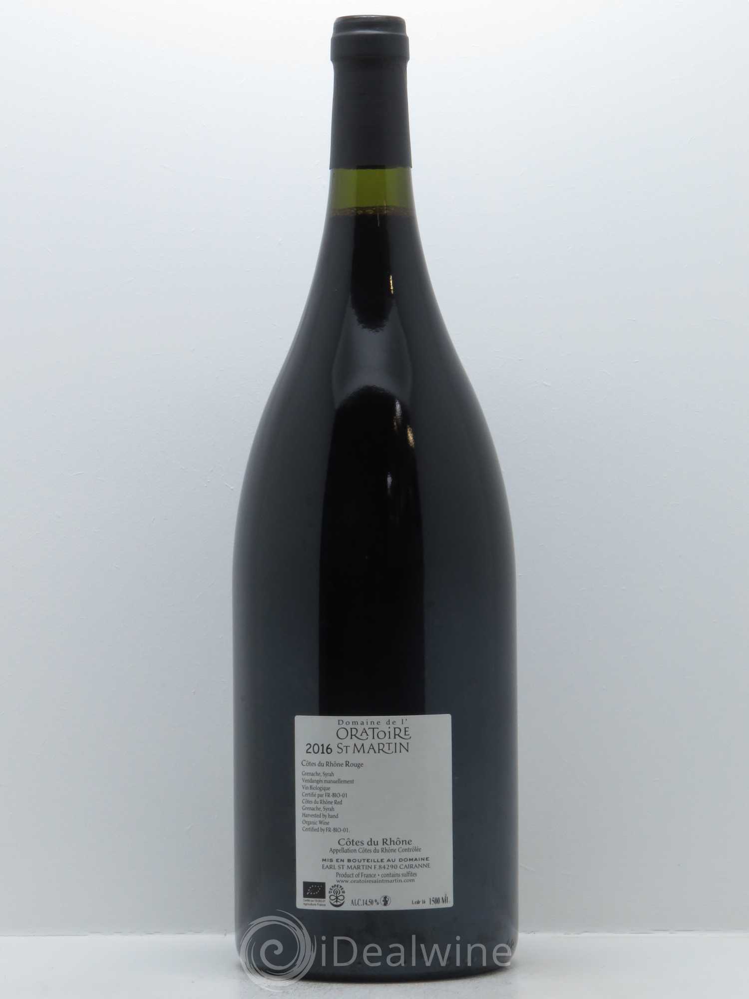 Côtes-du-Rhône Les P'tits Gars Oratoire Saint-Martin - Frédéric et François Alary 2016 - Lot de 1 magnum - 1