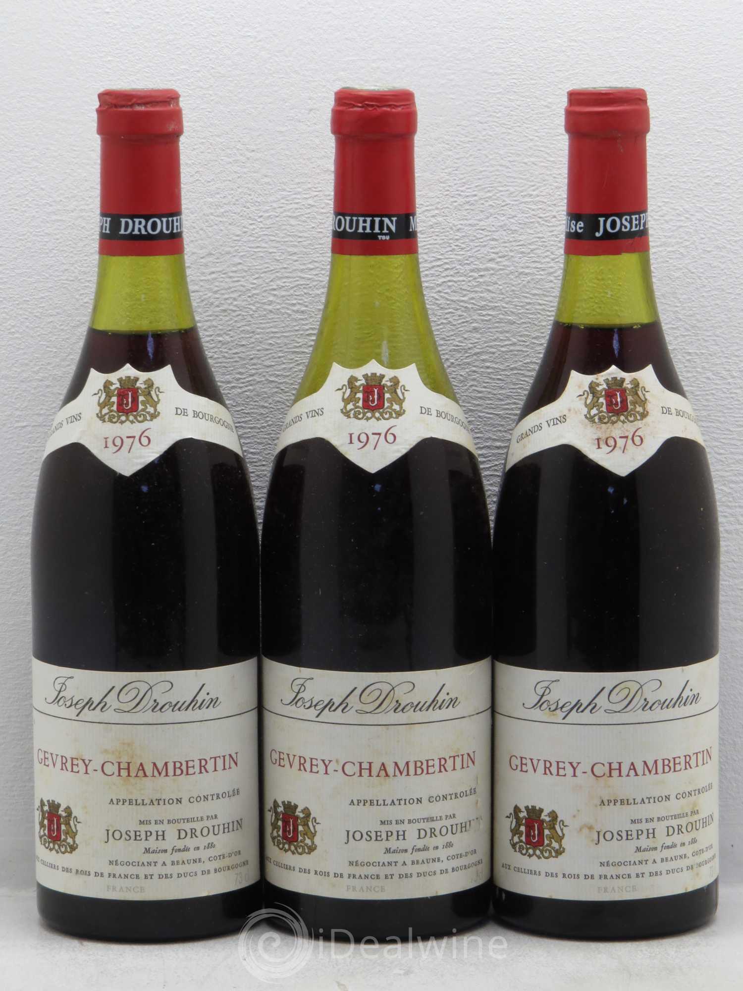 Gevrey-Chambertin Joseph Drouhin 1976 - Lot de 3 bouteilles - 0