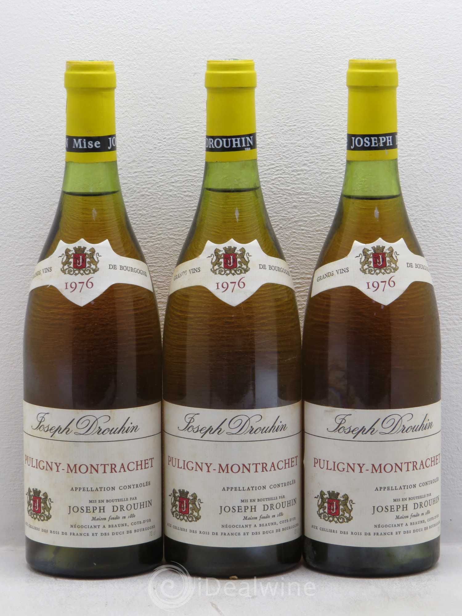 Puligny-Montrachet Joseph Drouhin 1976 - Lot de 3 bouteilles - 0