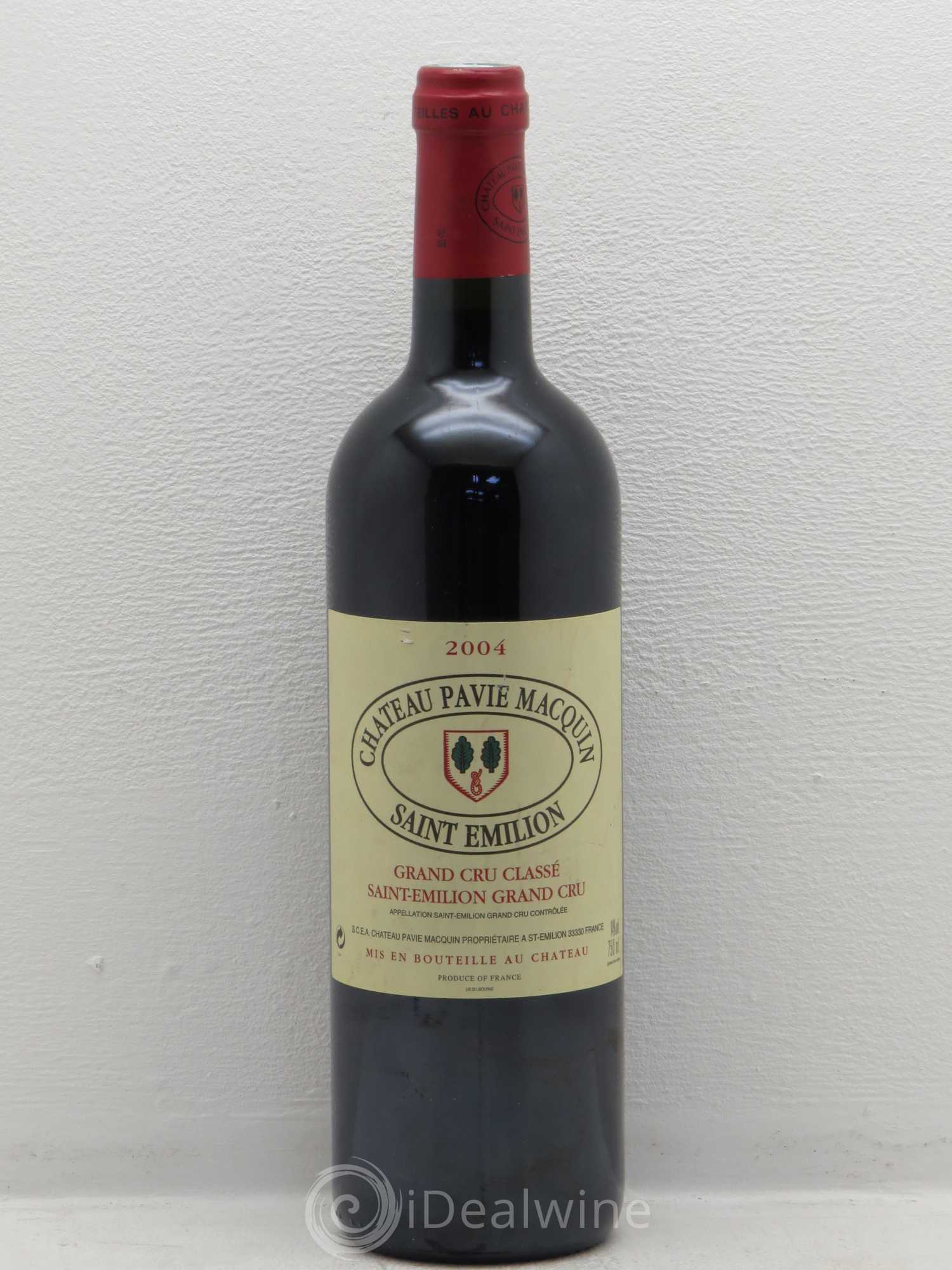 Château Pavie Macquin 1er Grand Cru Classé B 2004 - Lot de 1 bouteille - 0