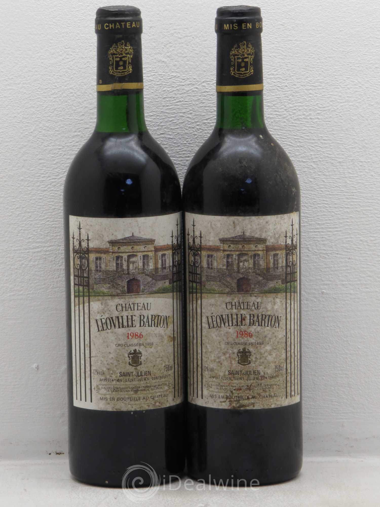 Château Léoville Barton 2ème Grand Cru Classé 1986 - Lot de 2 bouteilles - 0
