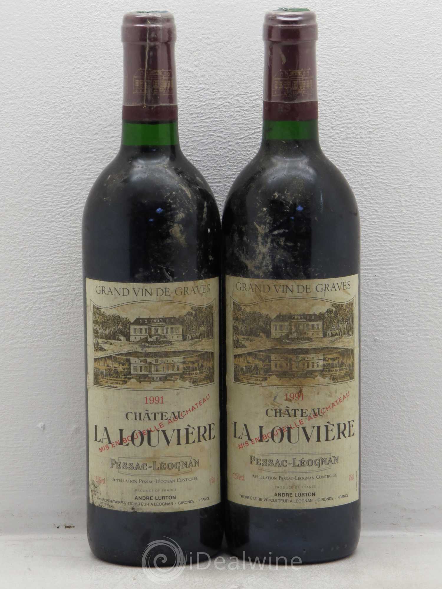 Château la Louvière 1991 - Lot de 2 bouteilles - 0