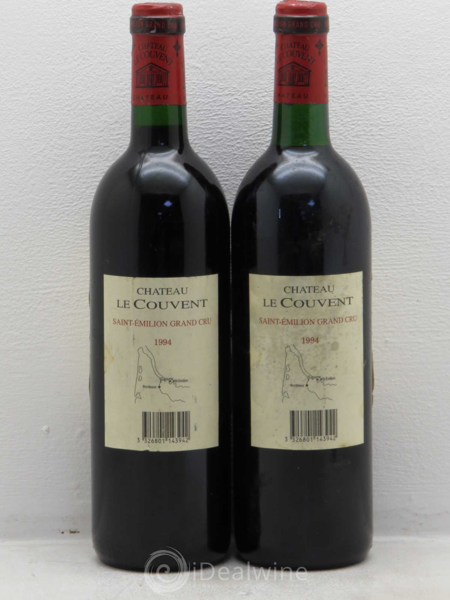 Saint-Émilion Château Le Couvent 1994 - Posten von 2 Flaschen - 1