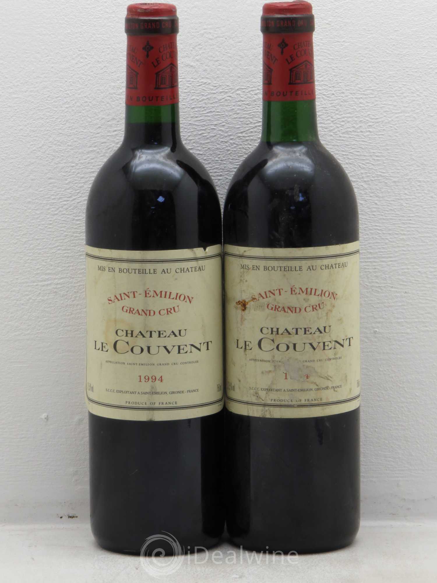 Saint-Émilion Château Le Couvent 1994 - Posten von 2 Flaschen - 0