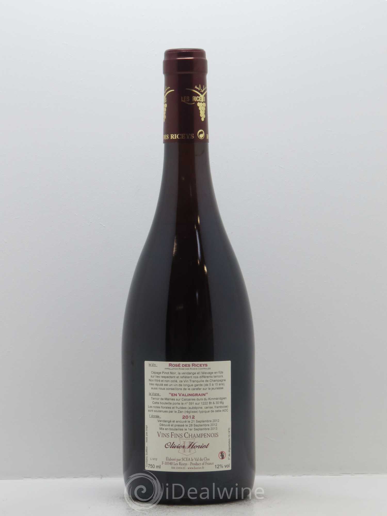 En Valingrain Olivier Horiot 2012 - Lot de 1 bouteille - 1
