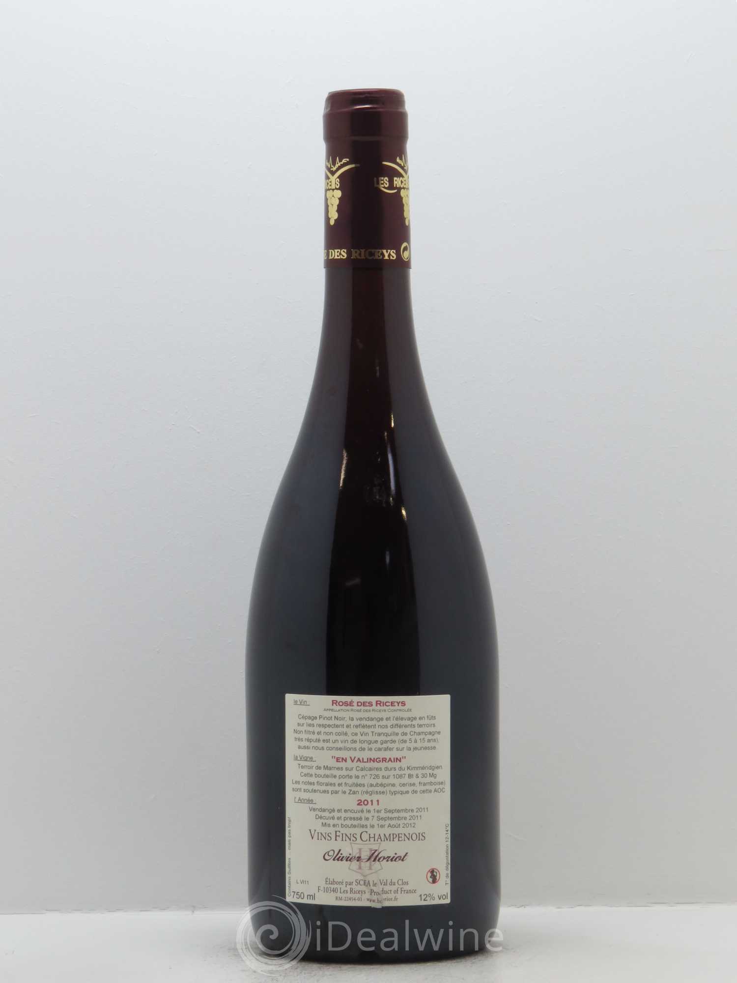 En Valingrain Olivier Horiot 2011 - Posten von 1 Flasche - 1