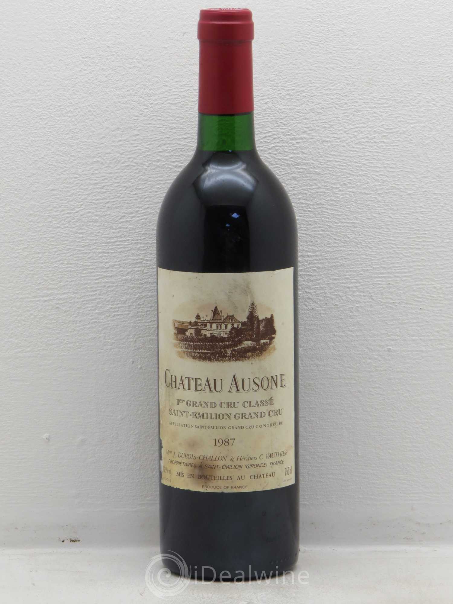 Château Ausone 1er Grand Cru Classé A 1987 - Lot de 1 bouteille - 0