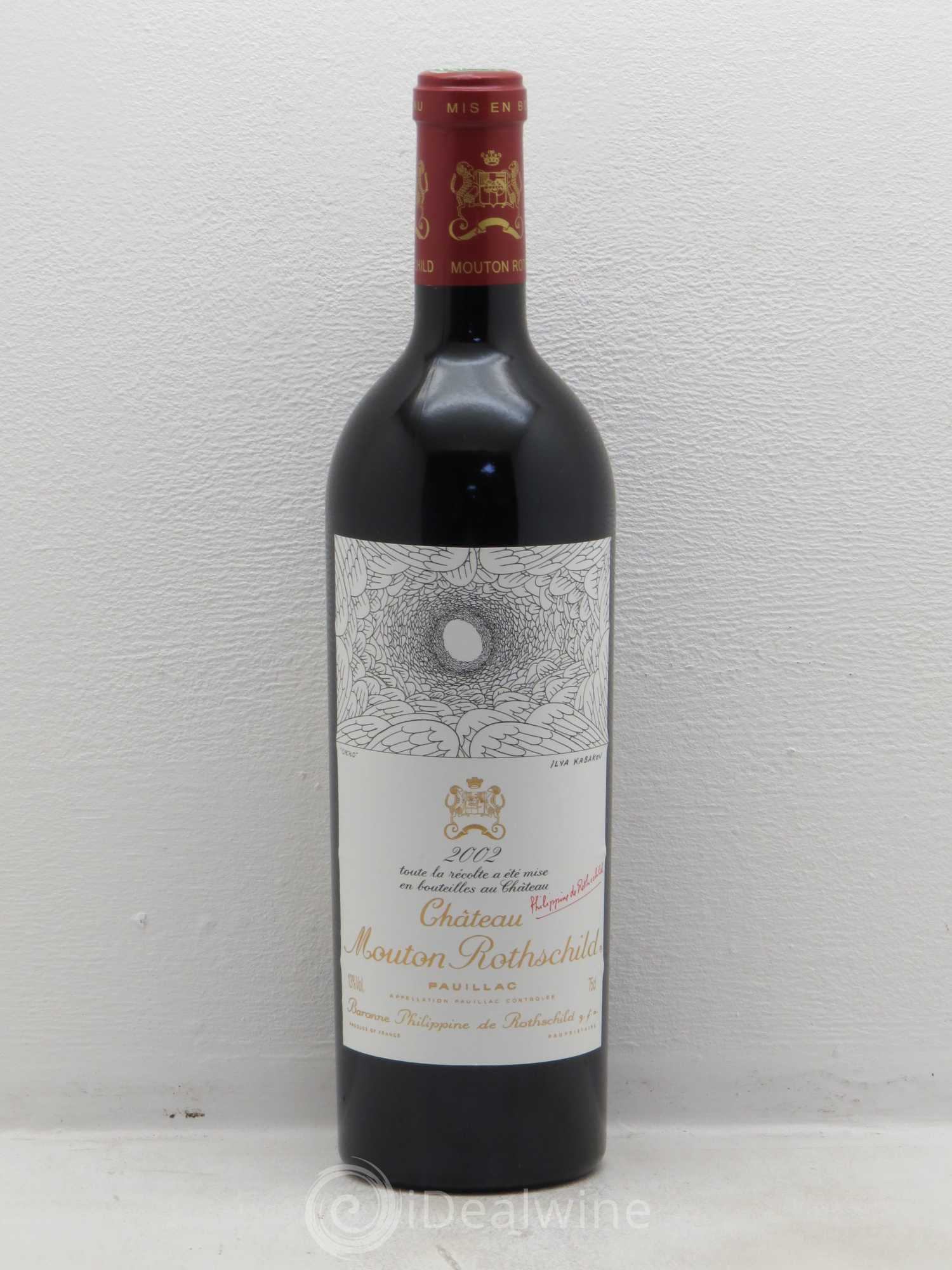 Château Mouton Rothschild 1er Grand Cru Classé 2002 - Lot de 1 bouteille - 0
