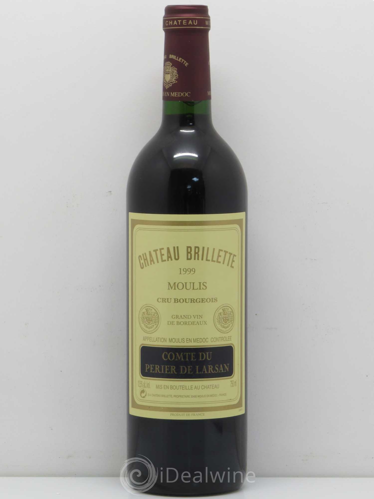 Château Brillette Cru Bourgeois 1999 - Lot de 1 bouteille - 0