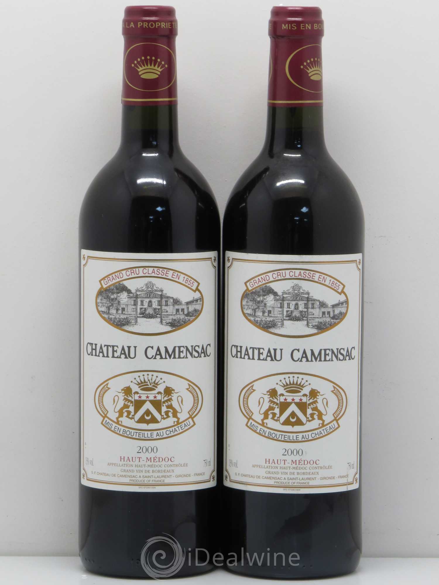 Château Camensac 5ème Grand Cru Classé 2000 - Lot de 2 bouteilles - 0