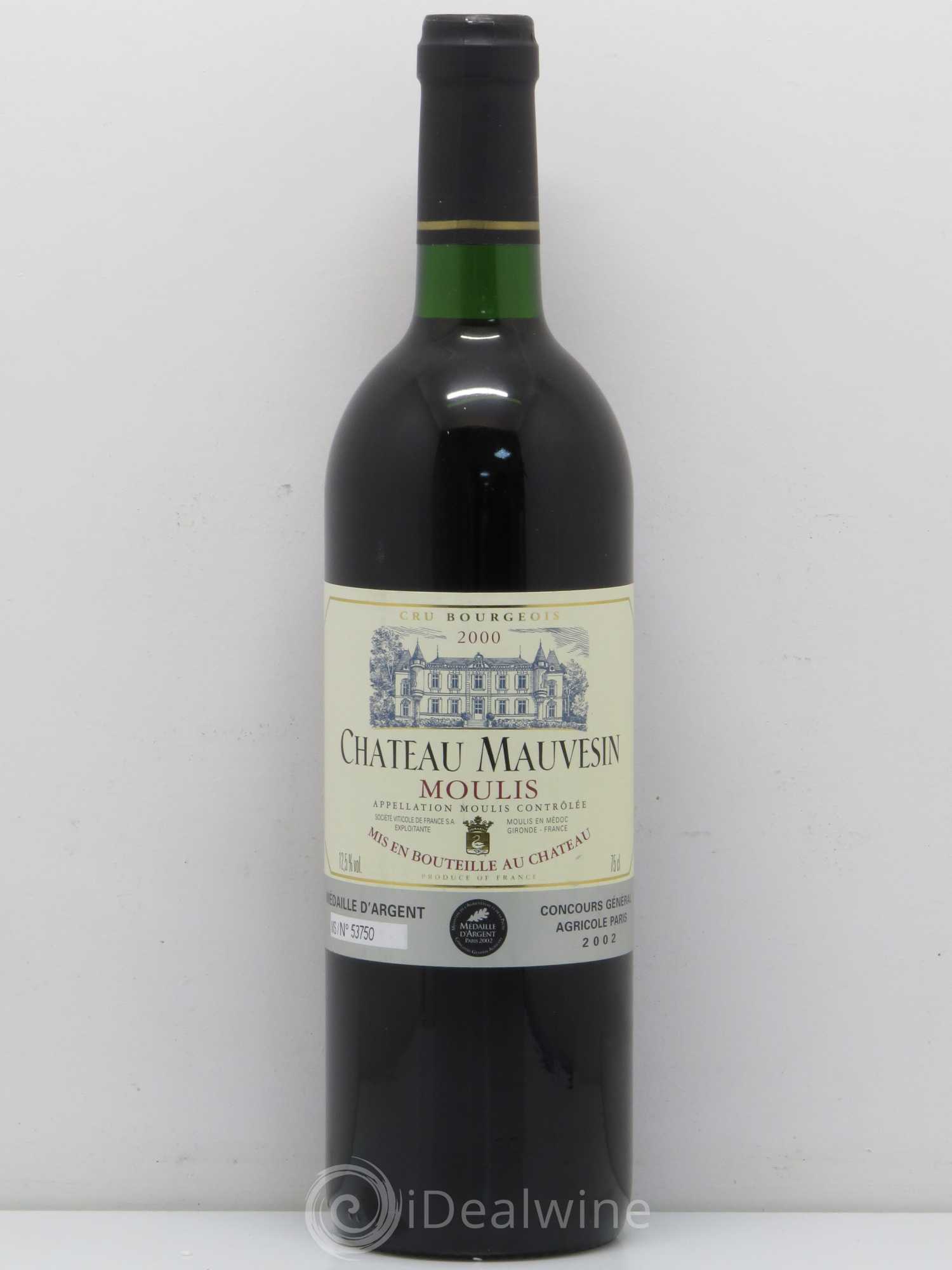 Château Mauvesin Cru Bourgeois 2000 - Lot de 1 bouteille - 0