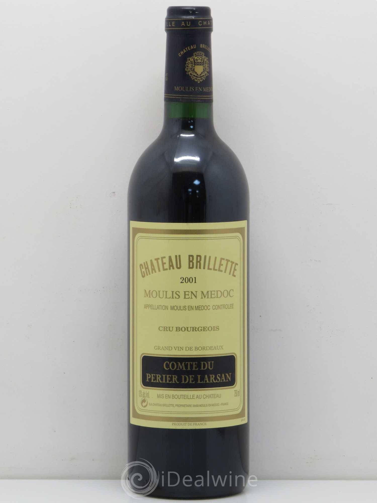 Château Brillette Cru Bourgeois (sans prix de réserve) 2001 - Lot de 1 bouteille - 0