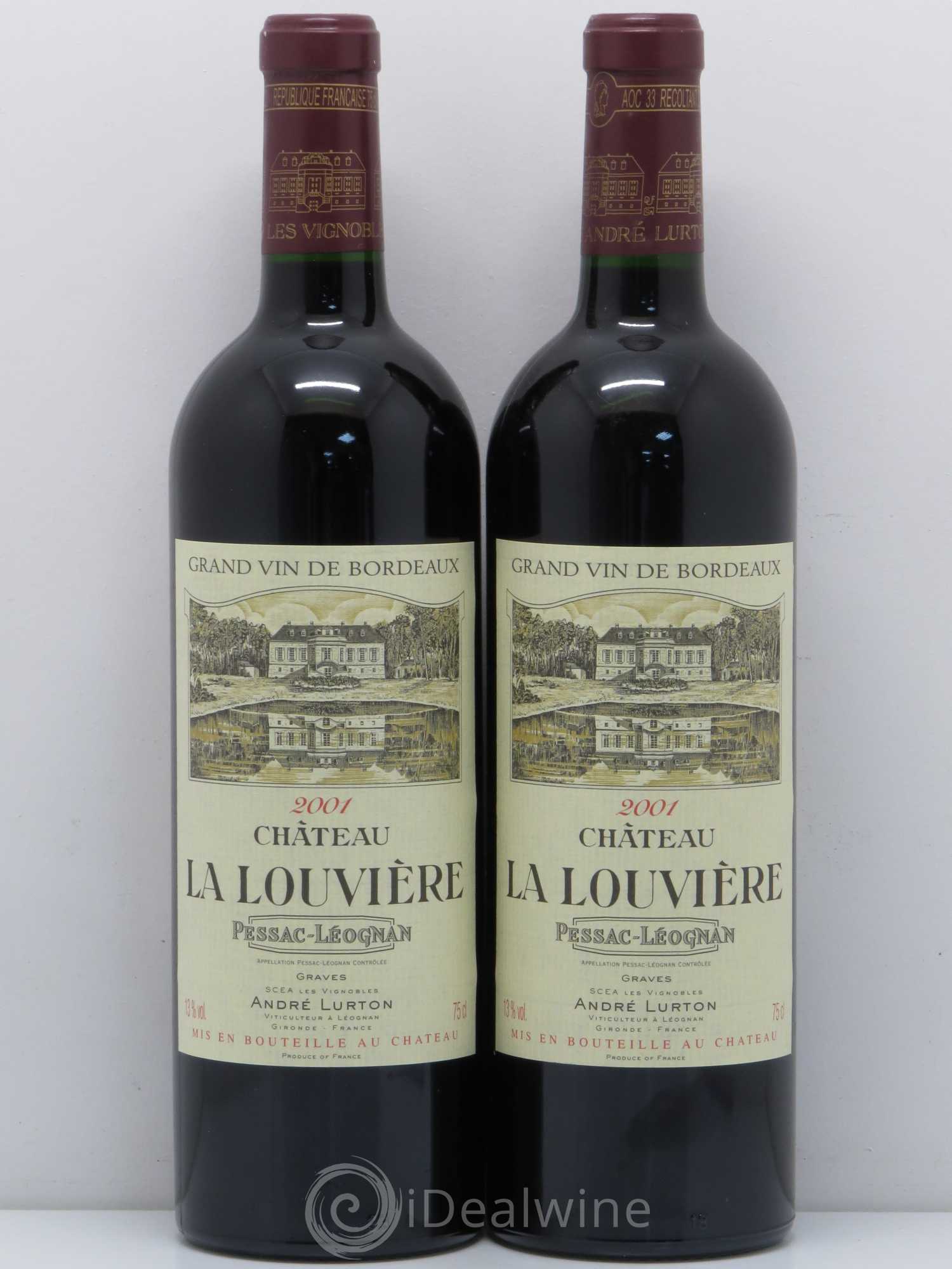 Château la Louvière 2001 - Lot de 2 bouteilles - 0