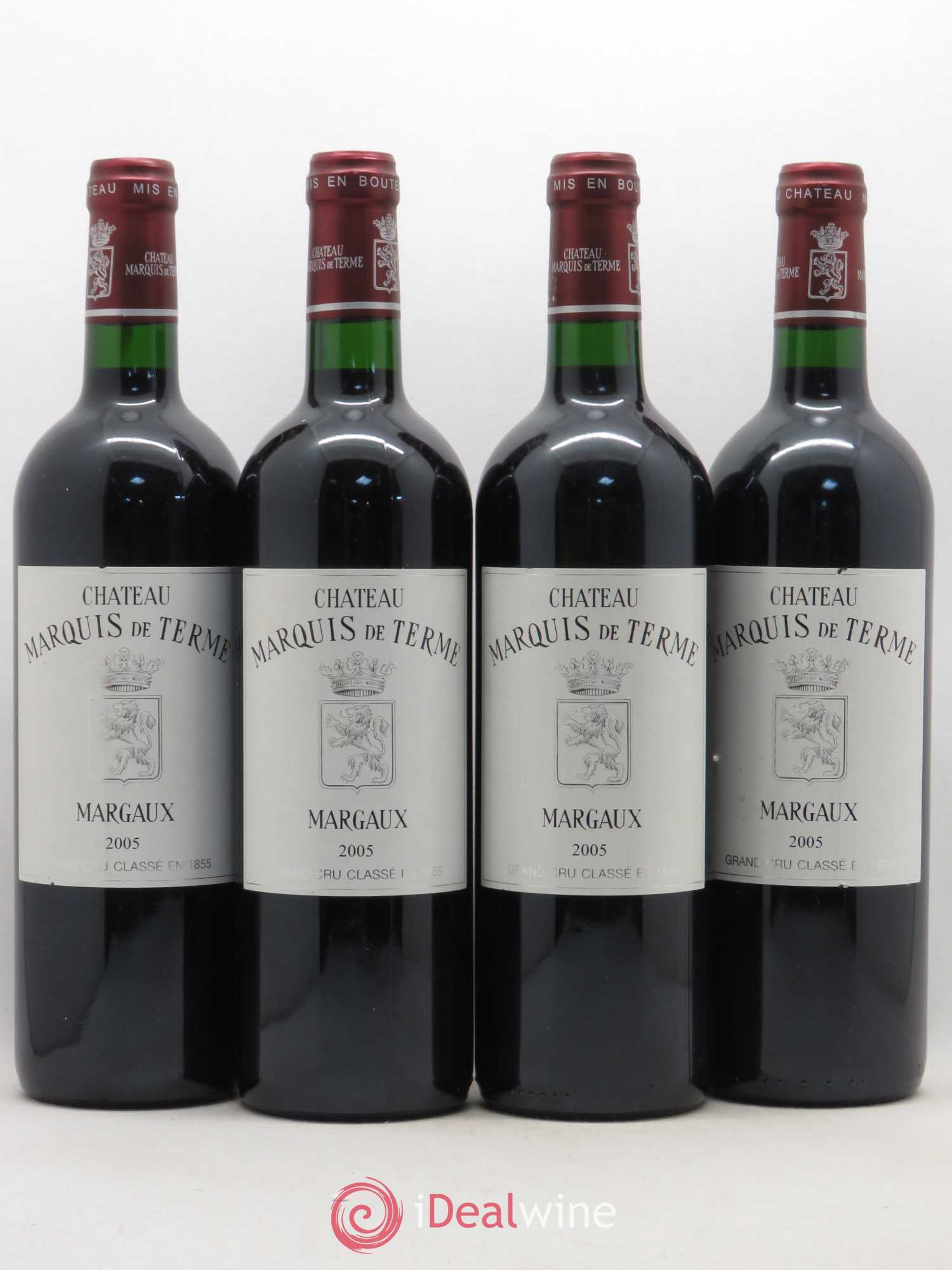 Château Marquis de Terme 4ème Grand Cru Classé 2005 - Lot de 4 bouteilles - 0