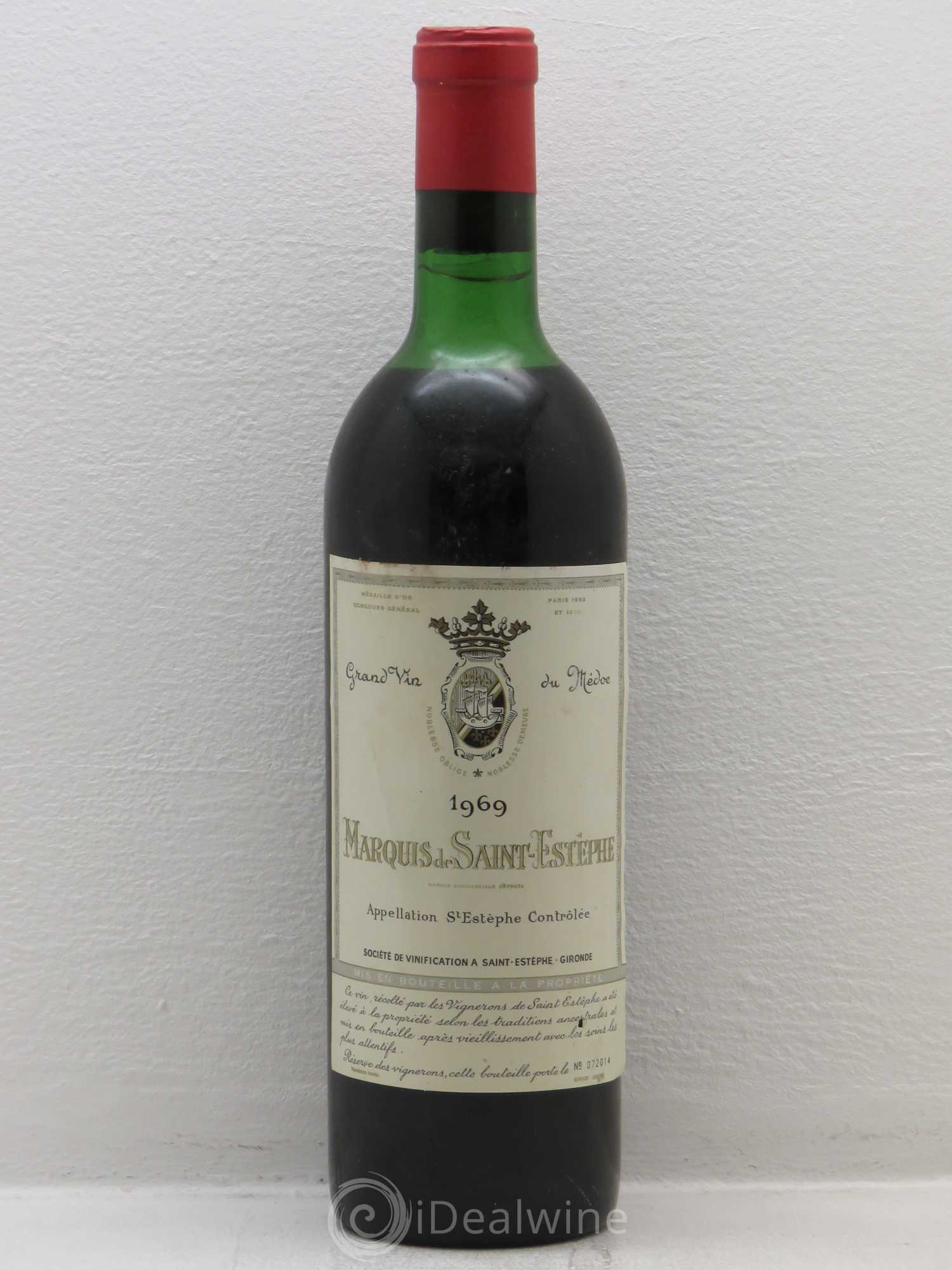 Marquis de Saint Estèphe 1969 - Lot de 1 bouteille - 0