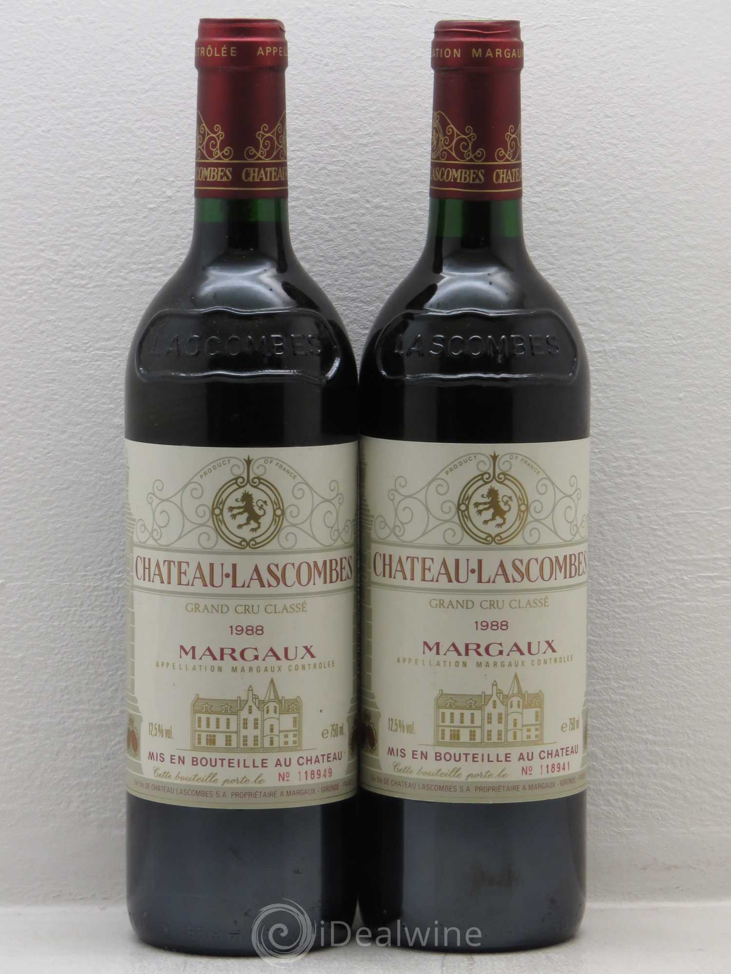 Château Lascombes 2ème Grand Cru Classé 1988 - Lot de 2 bouteilles - 0