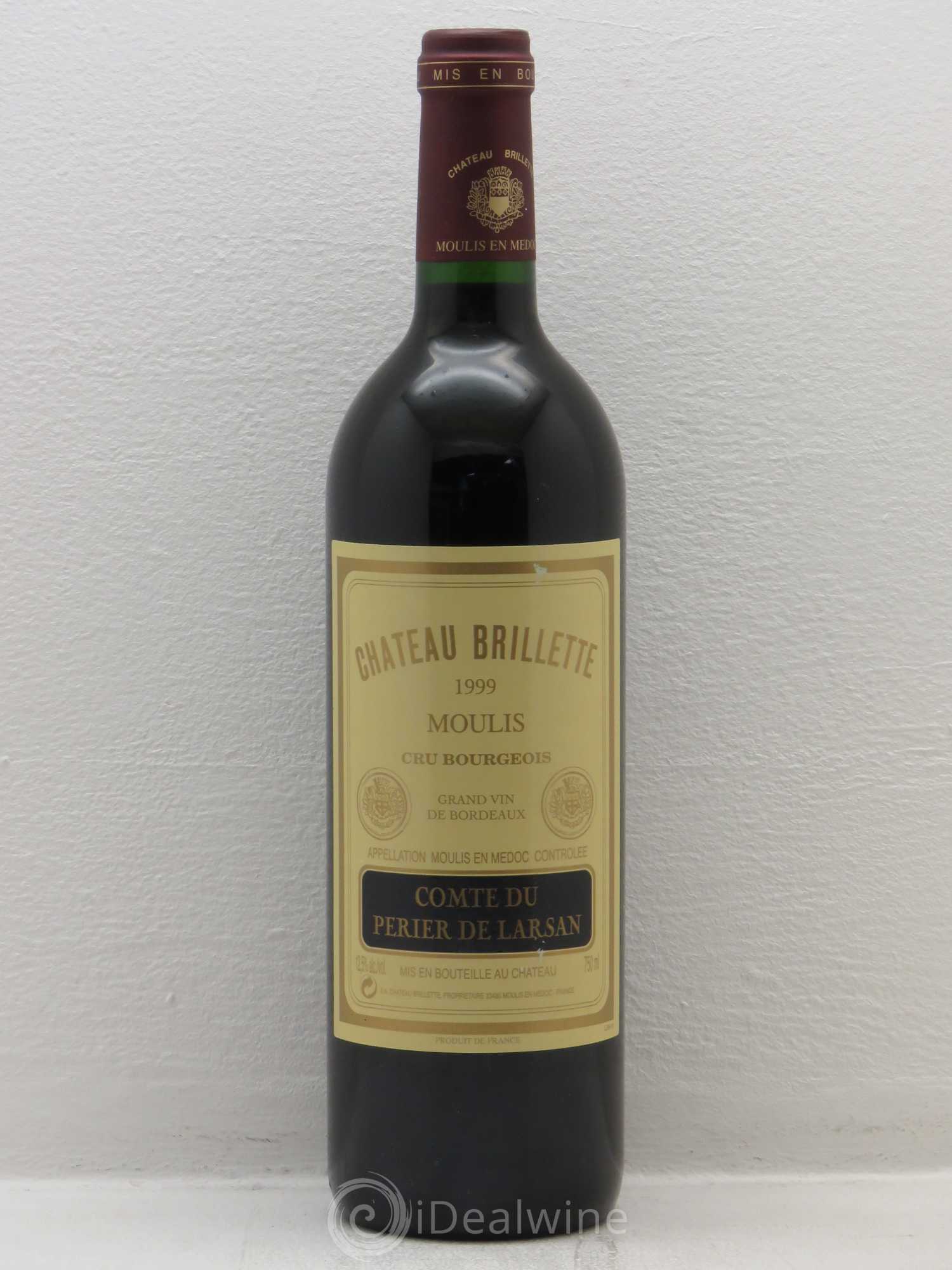 Château Brillette Cru Bourgeois 1999 - Lot de 1 bouteille - 0