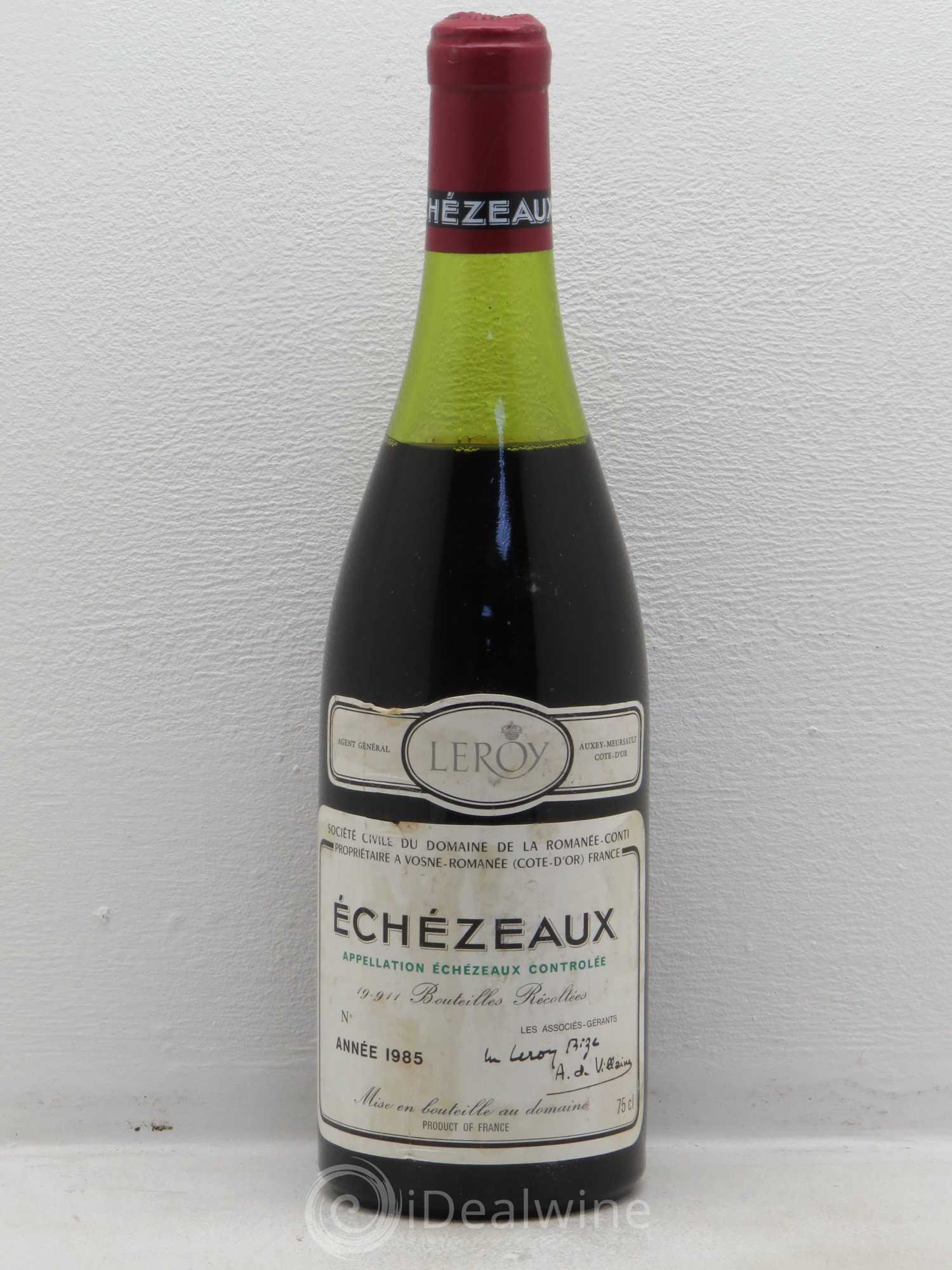 Echezeaux Grand Cru Domaine de la Romanée-Conti Domaine de la Romanee-Conti 1985 - Lot de 1 bouteille - 0