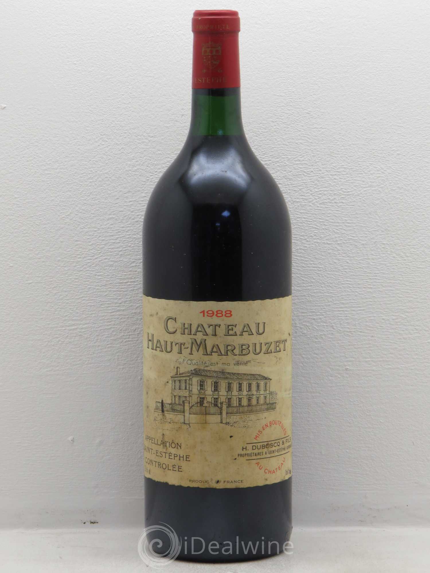 Château Haut Marbuzet 1988 - Lot de 1 magnum - 0