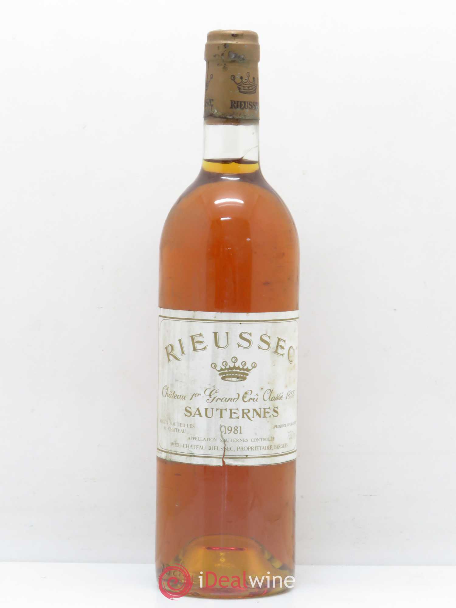 Château Rieussec 1er Grand Cru Classé 1981 - Posten von 1 Flasche - 0