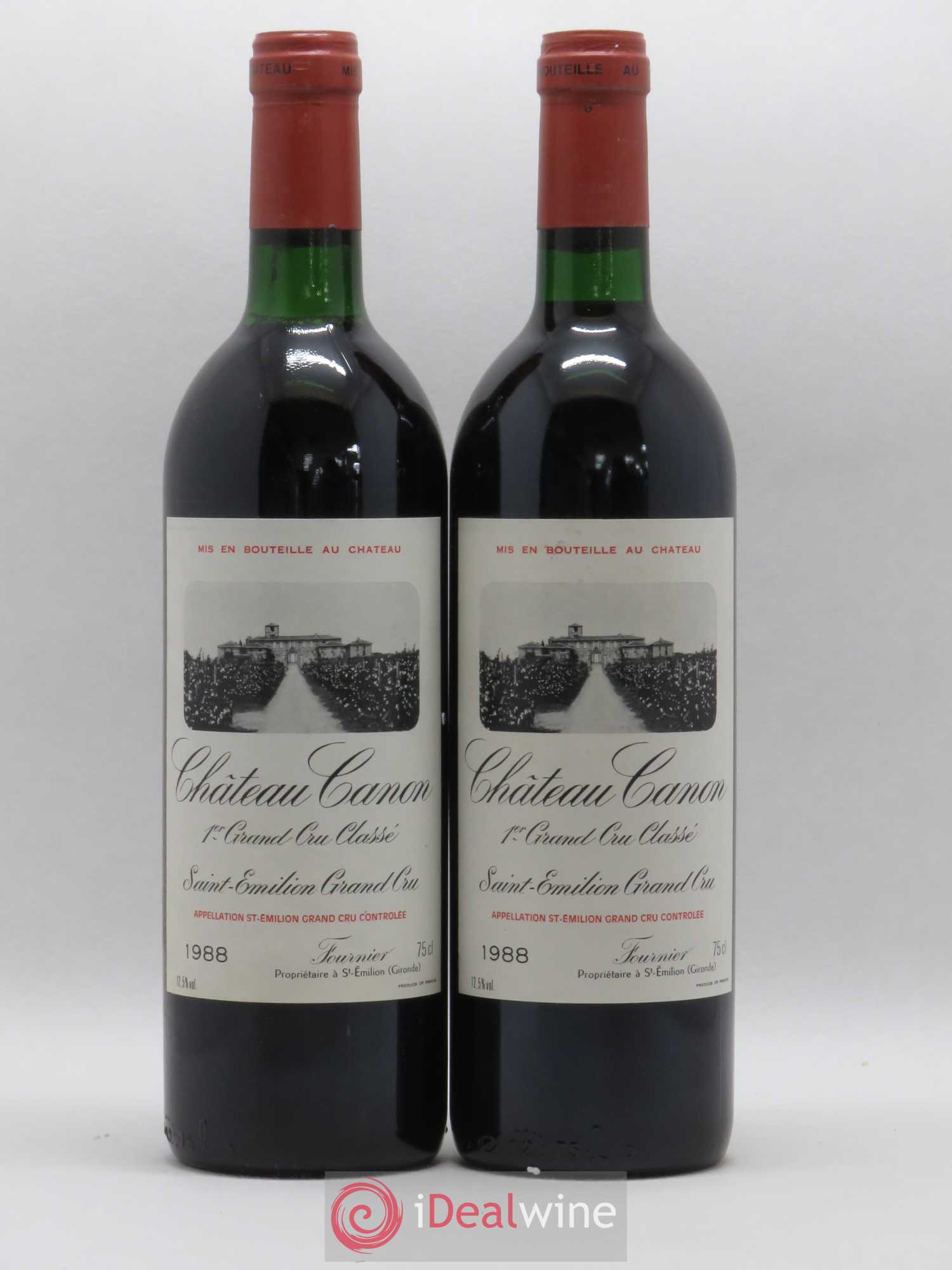 Château Canon 1er Grand Cru Classé B 1988 - Lot de 2 bouteilles - 0