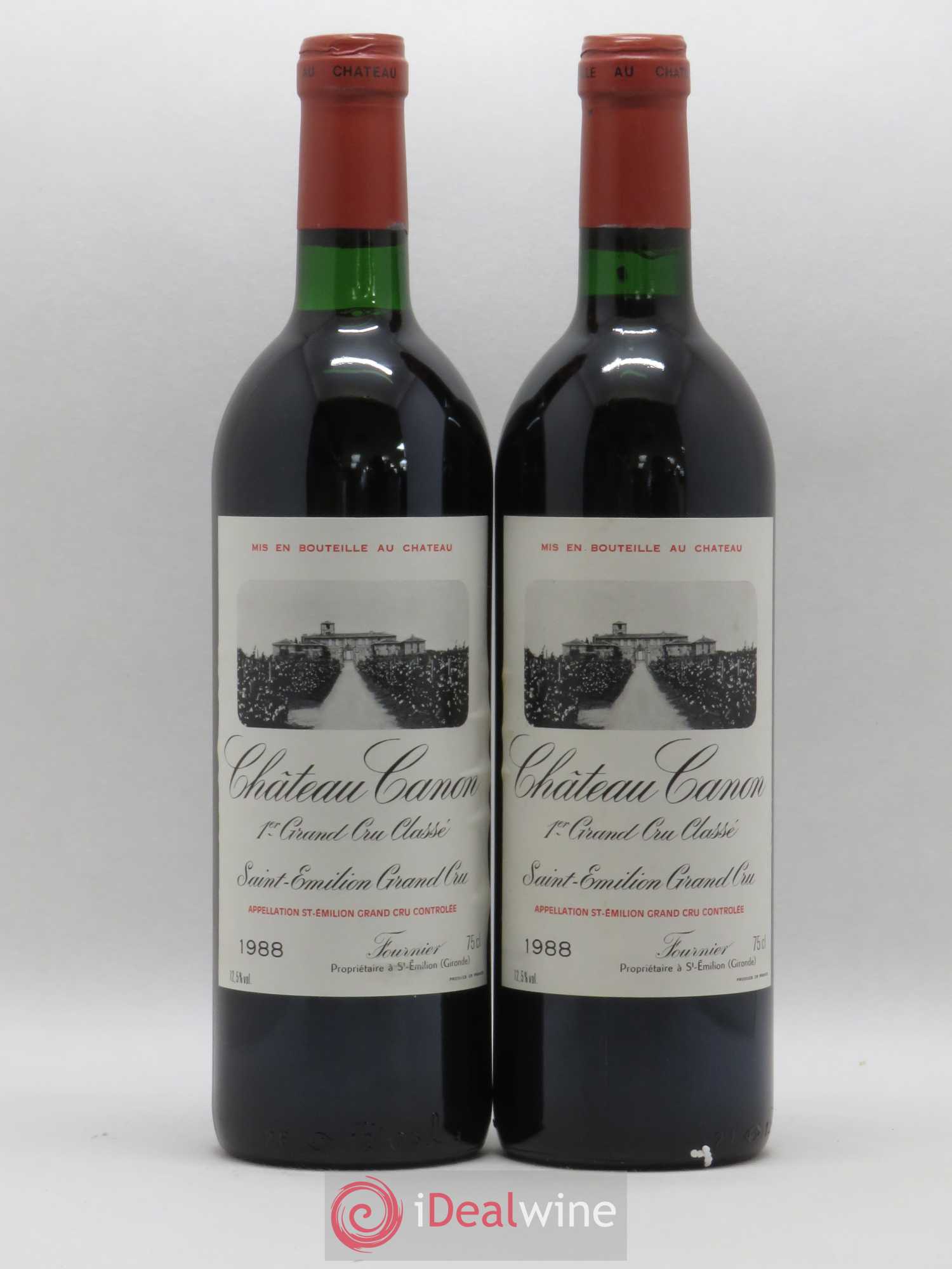 Château Canon 1er Grand Cru Classé B 1988 - Lot de 2 bouteilles - 0