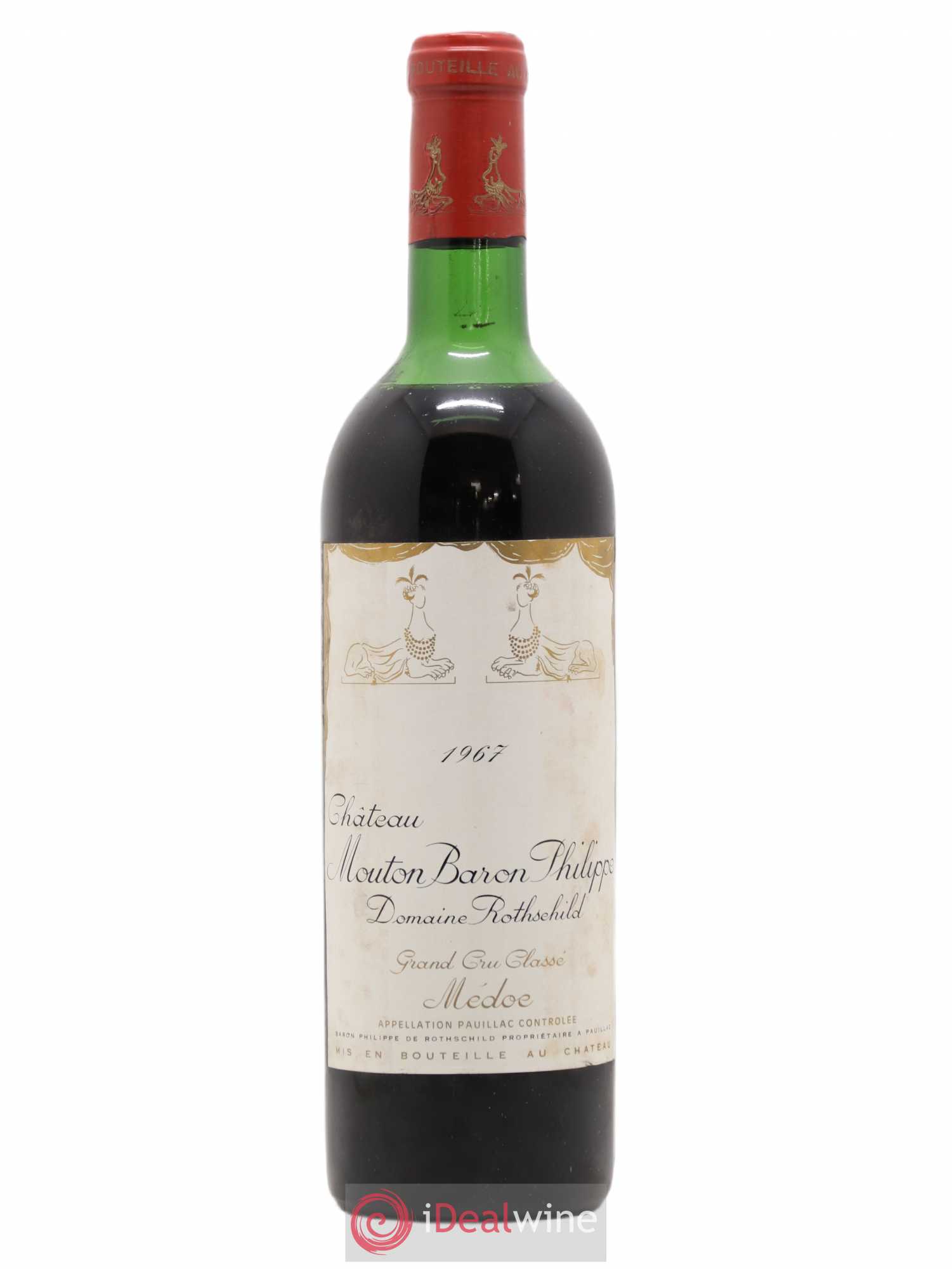 Château d' Armailhac - Mouton Baron(ne) Philippe 5ème Grand Cru Classé 1967 - Lot de 1 bouteille - 0