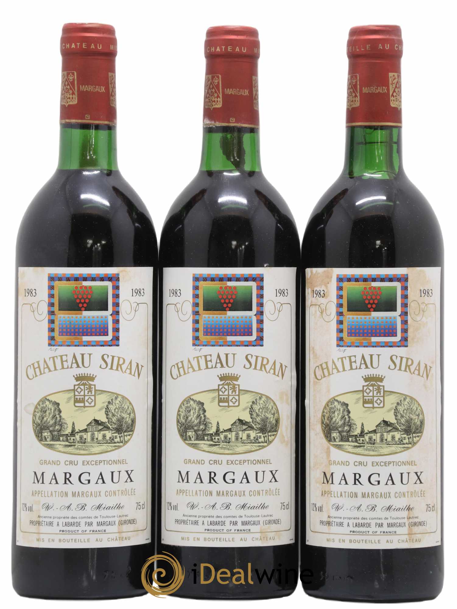 Château Siran 1983 - Lot de 3 bouteilles - 0