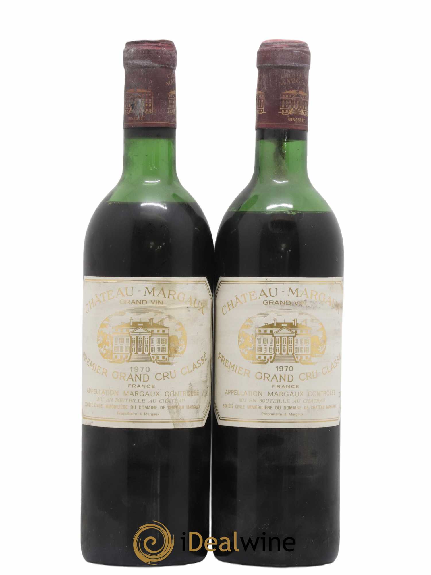 Château Margaux 1er Grand Cru Classé 1970 - Lot de 2 bouteilles - 0