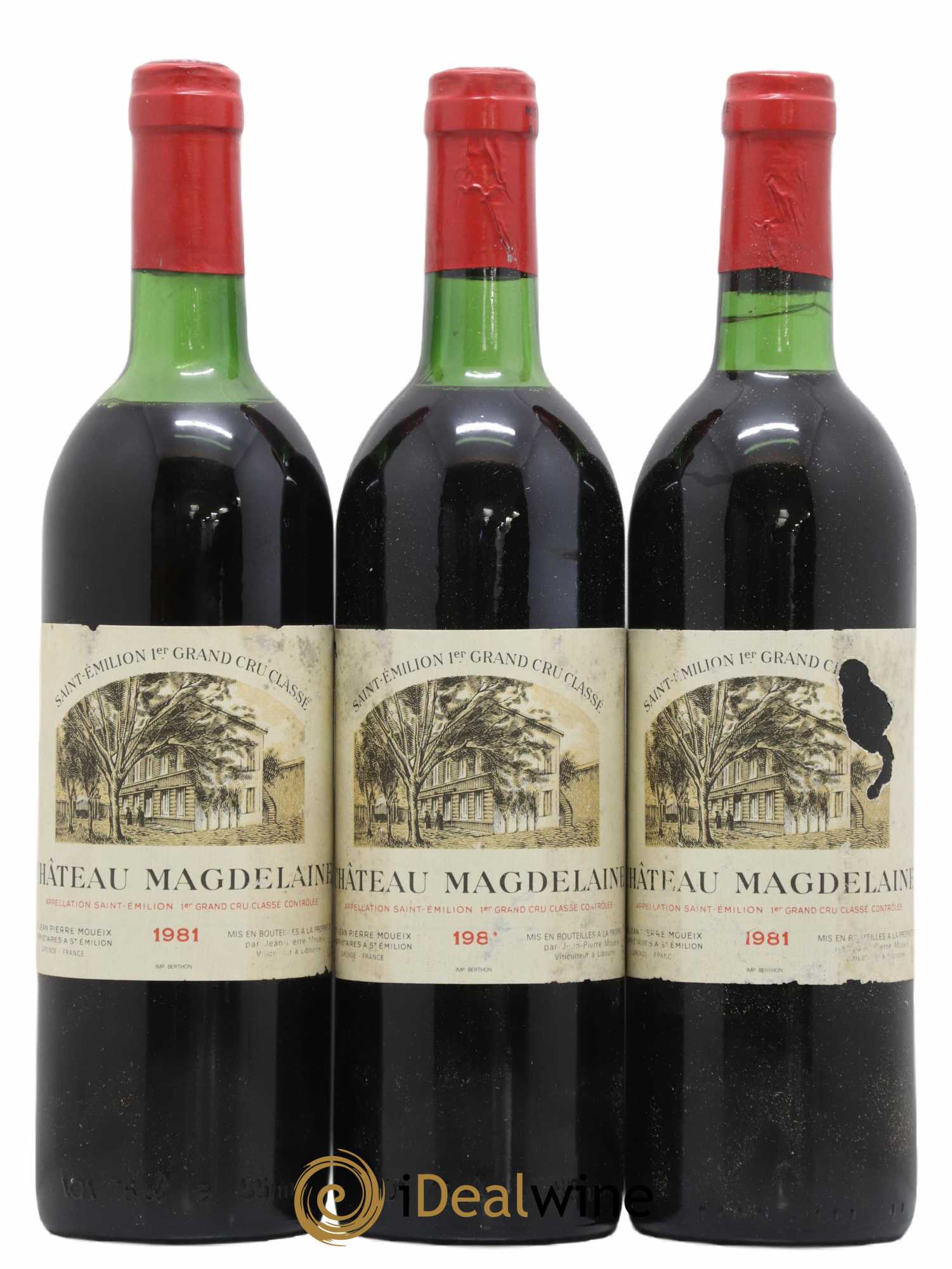 Château Magdelaine 1981 - Lot de 3 bouteilles - 0