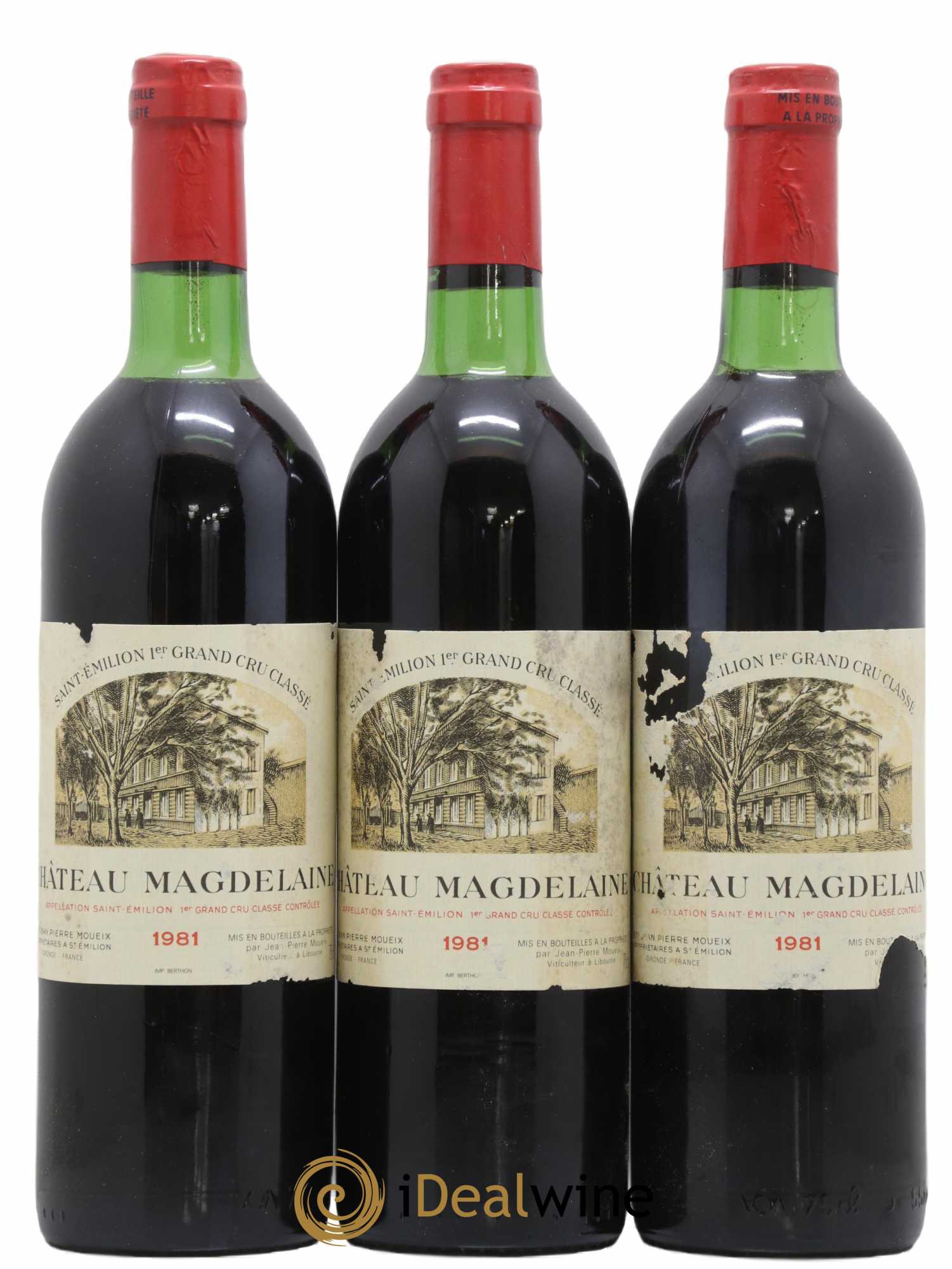 Château Magdelaine 1981 - Lot de 3 bouteilles - 0