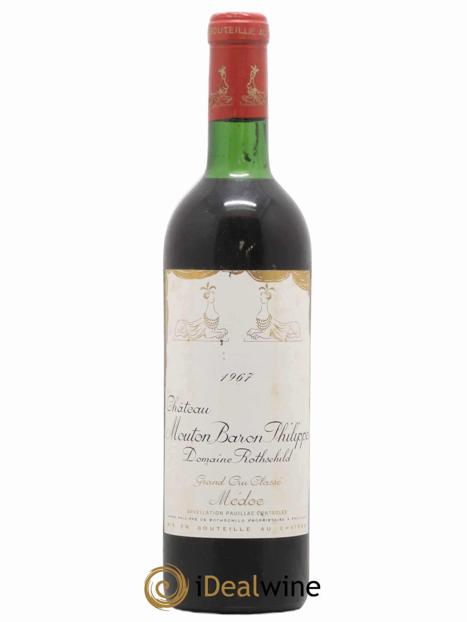 Château d' Armailhac - Mouton Baron(ne) Philippe 5ème Grand Cru Classé 1967 - Lot de 1 bouteille - 0