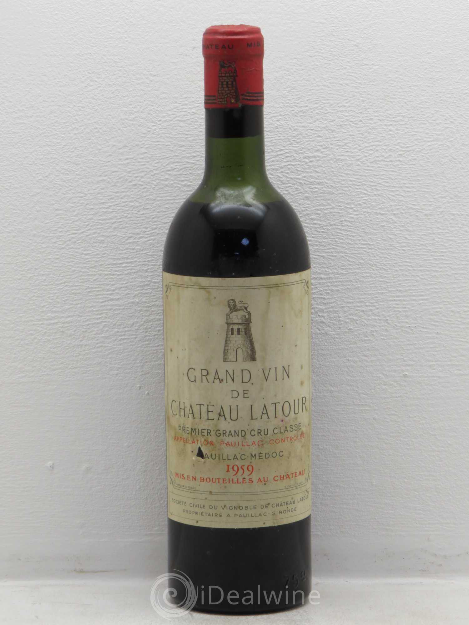 Château Latour 1er Grand Cru Classé 1959 - Lot de 1 bouteille - 0