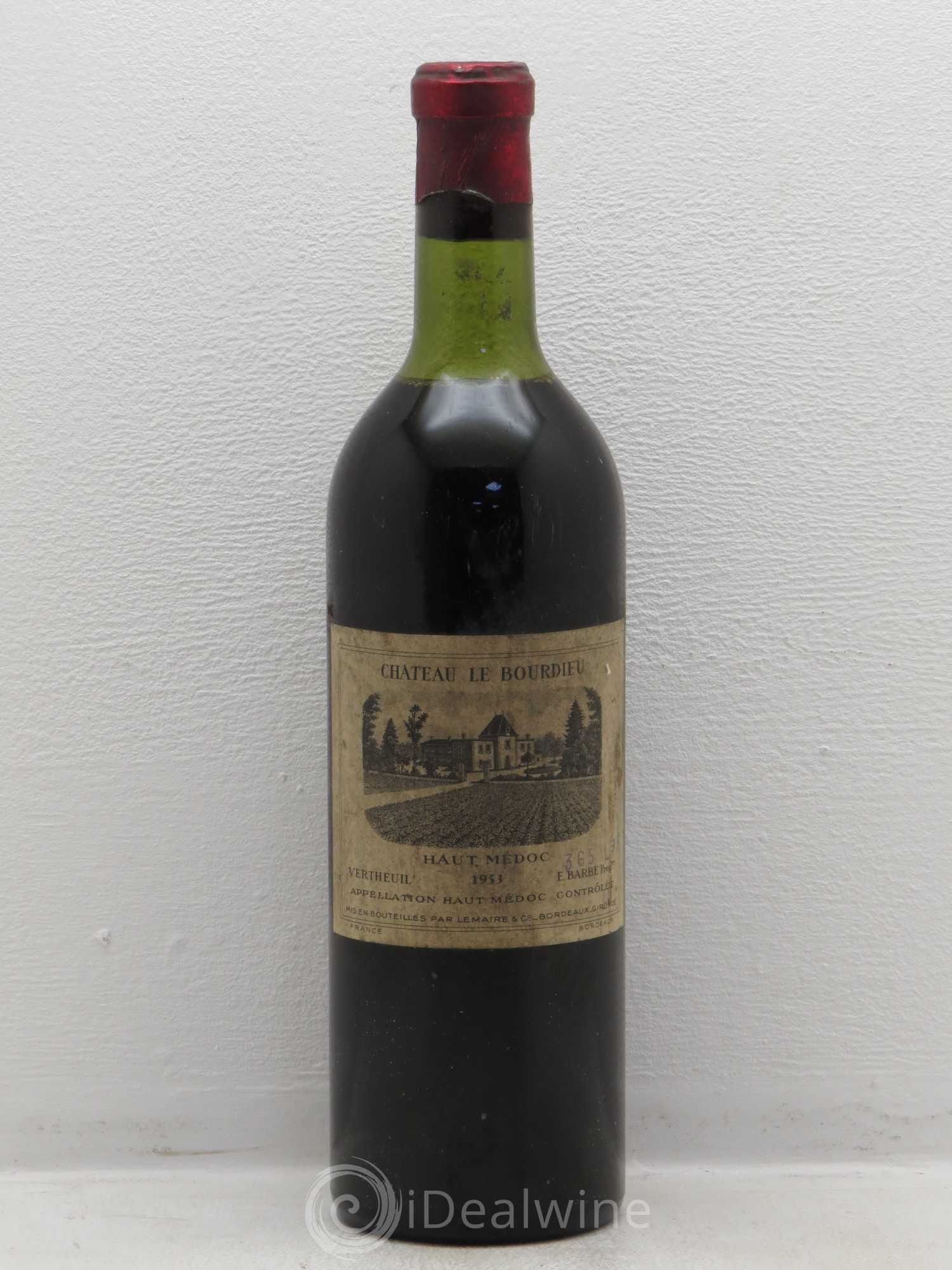 Château le Bourdieu Cru Bourgeois 1953 - Lot de 1 bouteille - 0