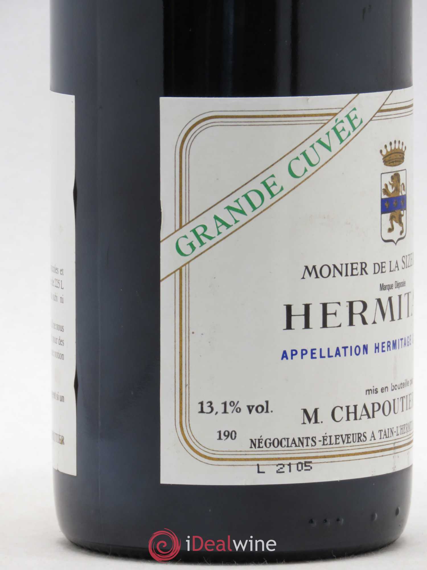 Hermitage Monier de La Sizeranne Chapoutier Grande cuvée - Lot de 1 bouteille - 1
