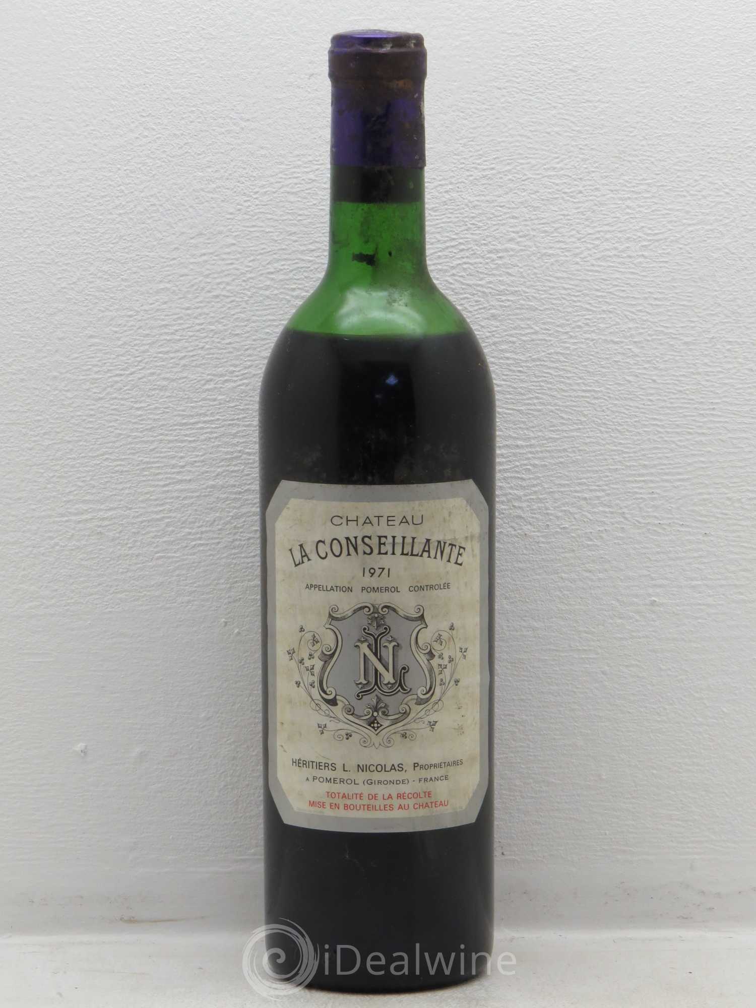 Château la Conseillante 1971 - Lot de 1 bouteille - 0