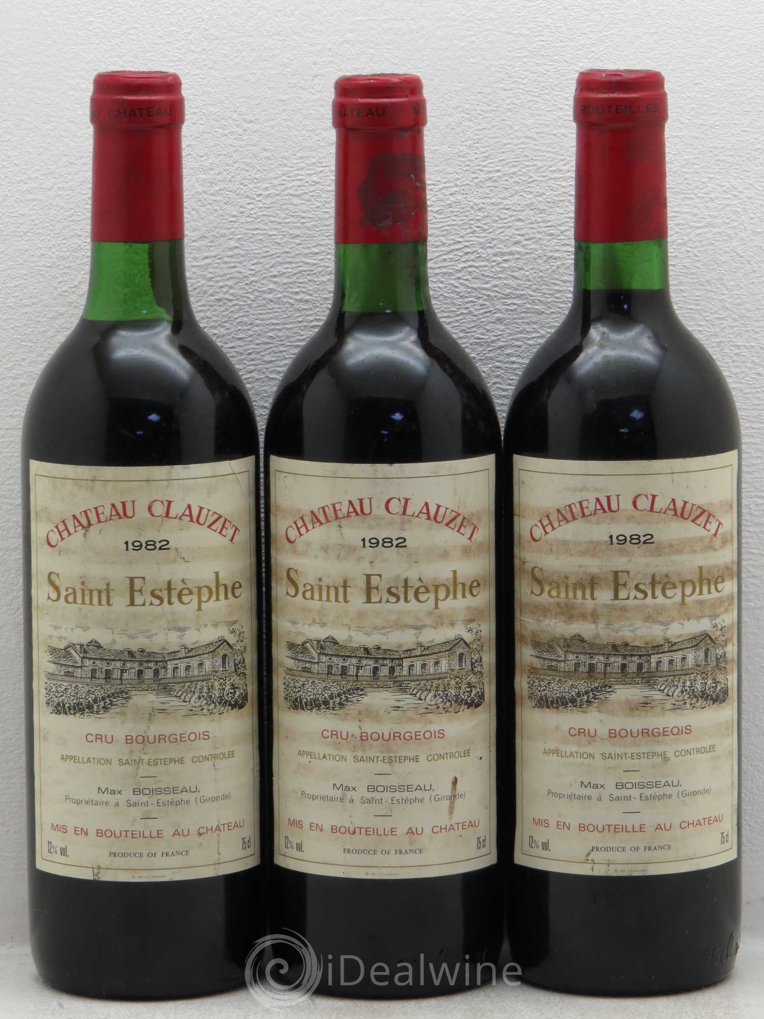 Château Clauzet 1982 - Lot de 3 bouteilles - 0