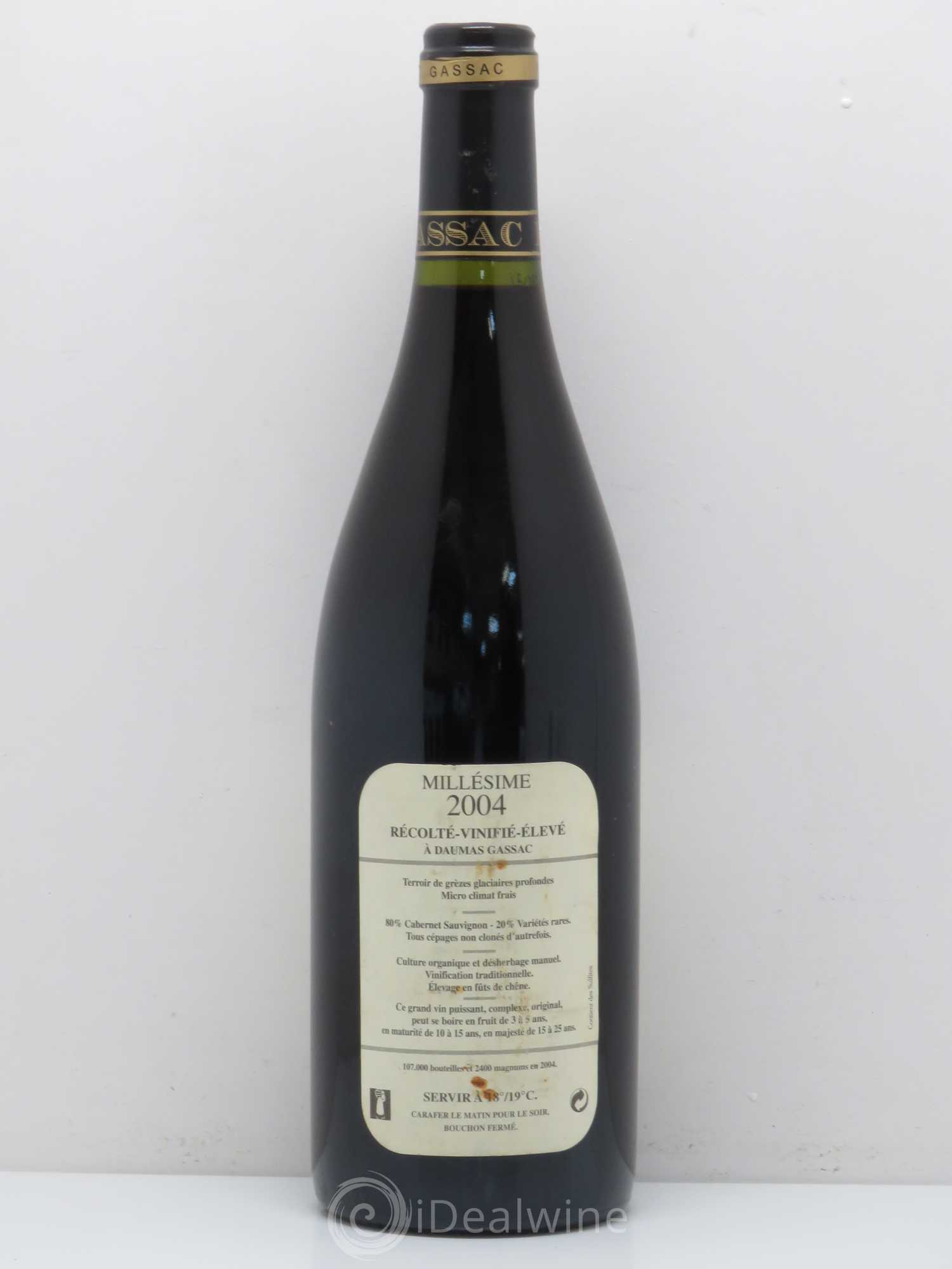 Saint-Guilhem-le-Désert - Cité d'Aniane Mas Daumas Gassac Famille Guibert de La Vaissière 2004 - Lot de 1 bouteille - 1
