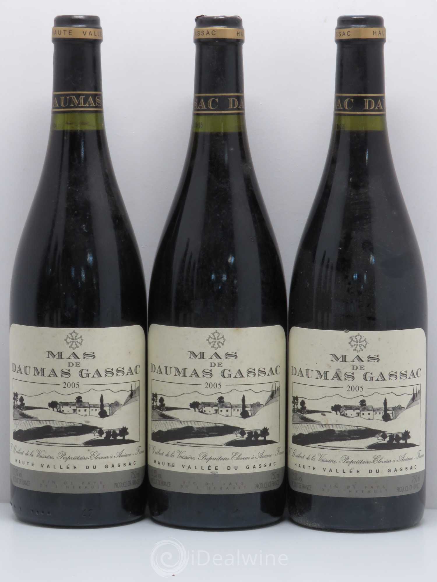Saint-Guilhem-le-Désert - Cité d'Aniane Mas Daumas Gassac Famille Guibert de La Vaissière 2005 - Lot de 6 bouteilles - 1