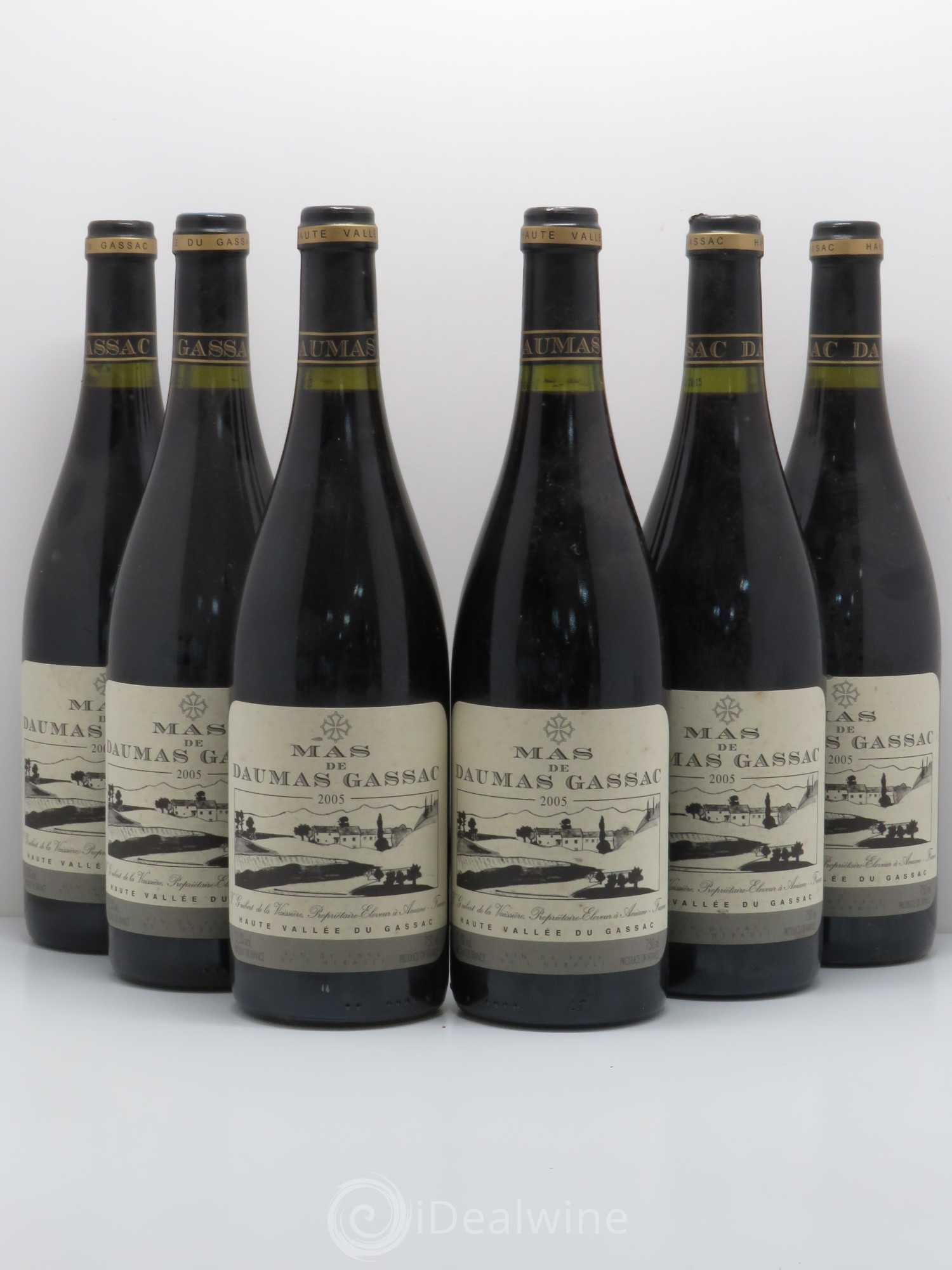 Saint-Guilhem-le-Désert - Cité d'Aniane Mas Daumas Gassac Famille Guibert de La Vaissière 2005 - Lot de 6 bouteilles - 0