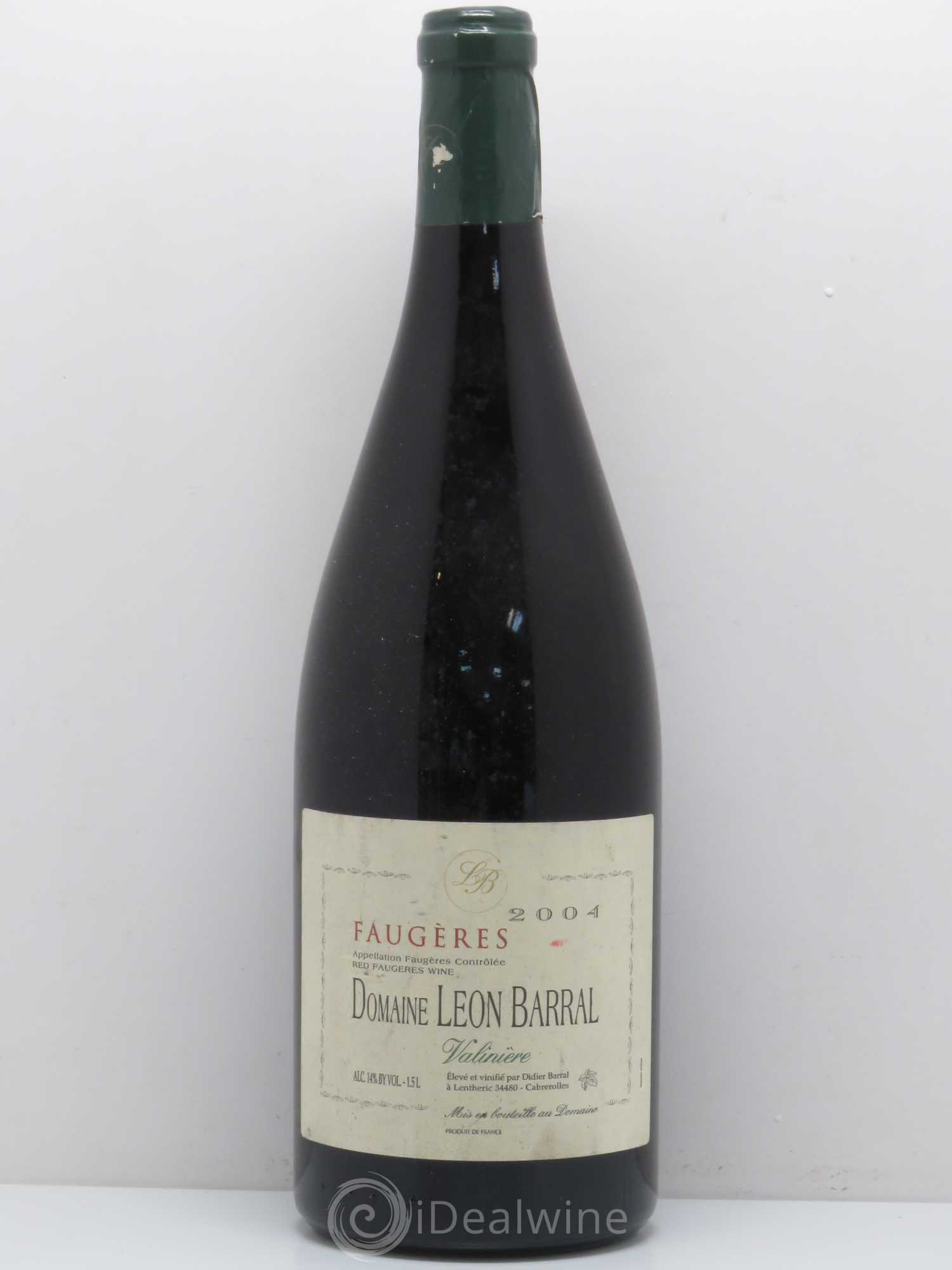 Faugères Valinière Domaine Léon Barral 2004 - Lot de 1 magnum - 0