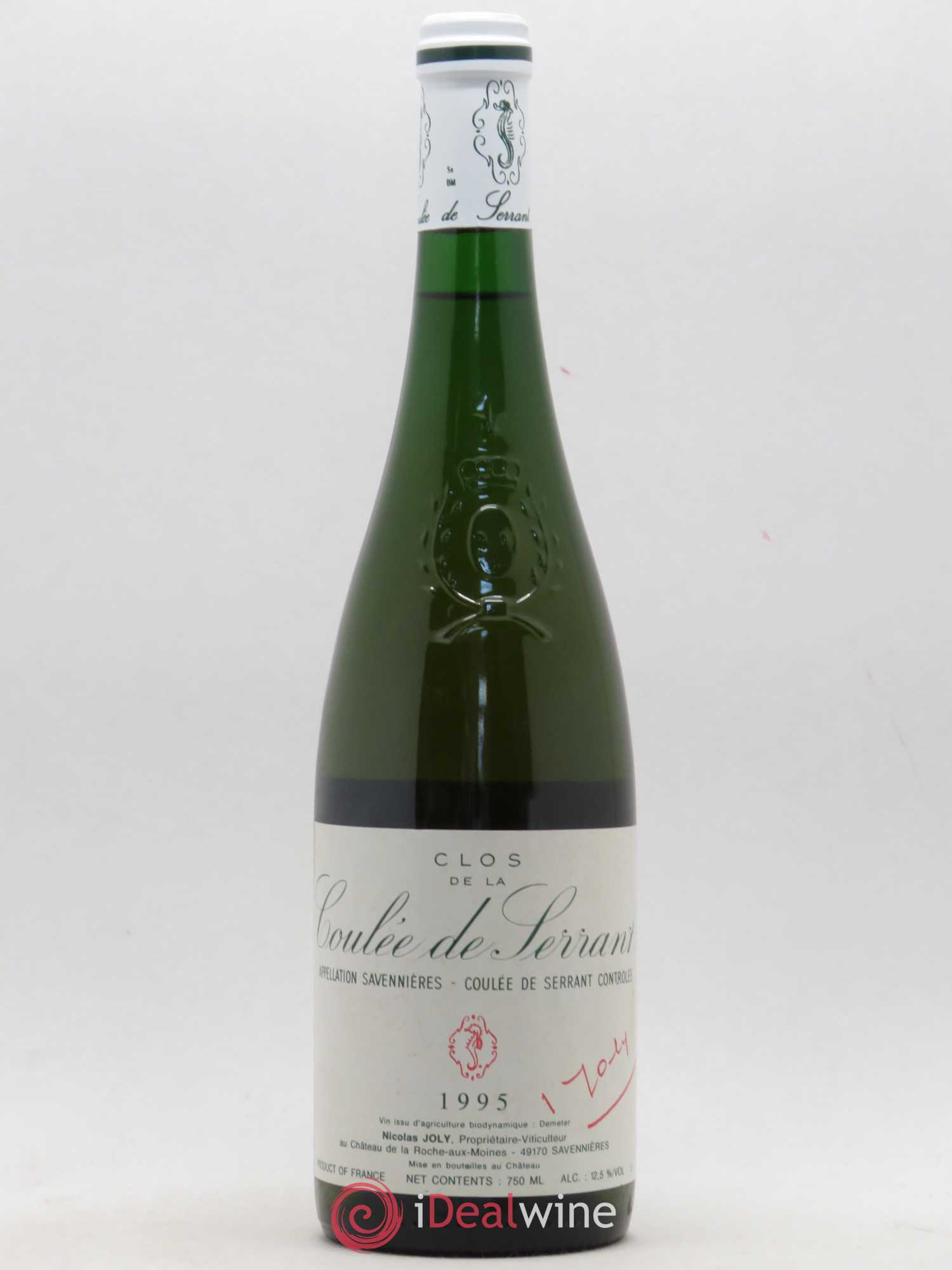 Savennières Clos de la Coulée de Serrant Vignobles de la Coulée de Serrant - Nicolas Joly 1995 - Lot de 1 bouteille - 0