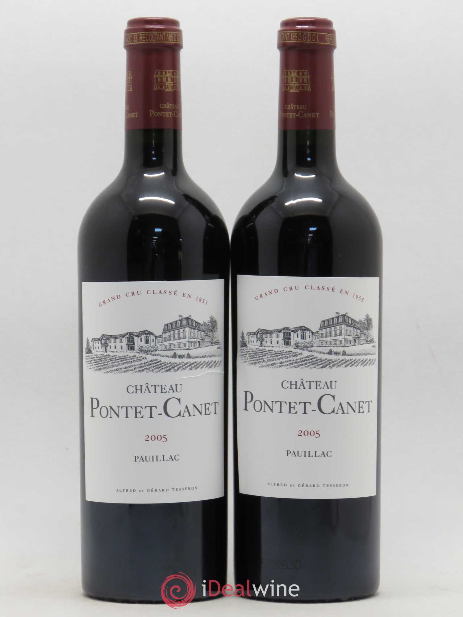 Château Pontet Canet 5ème Grand Cru Classé 2005 - Lot de 2 bouteilles - 0