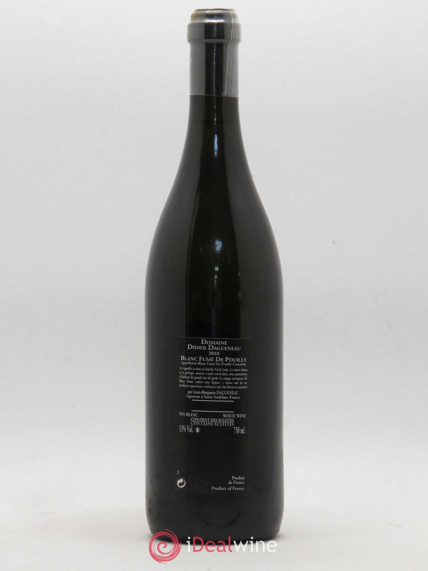 Vin de France (anciennement Pouilly-Fumé) Silex Dagueneau (Domaine Didier - Louis-Benjamin) 2010 - Lot de 1 bouteille - 1