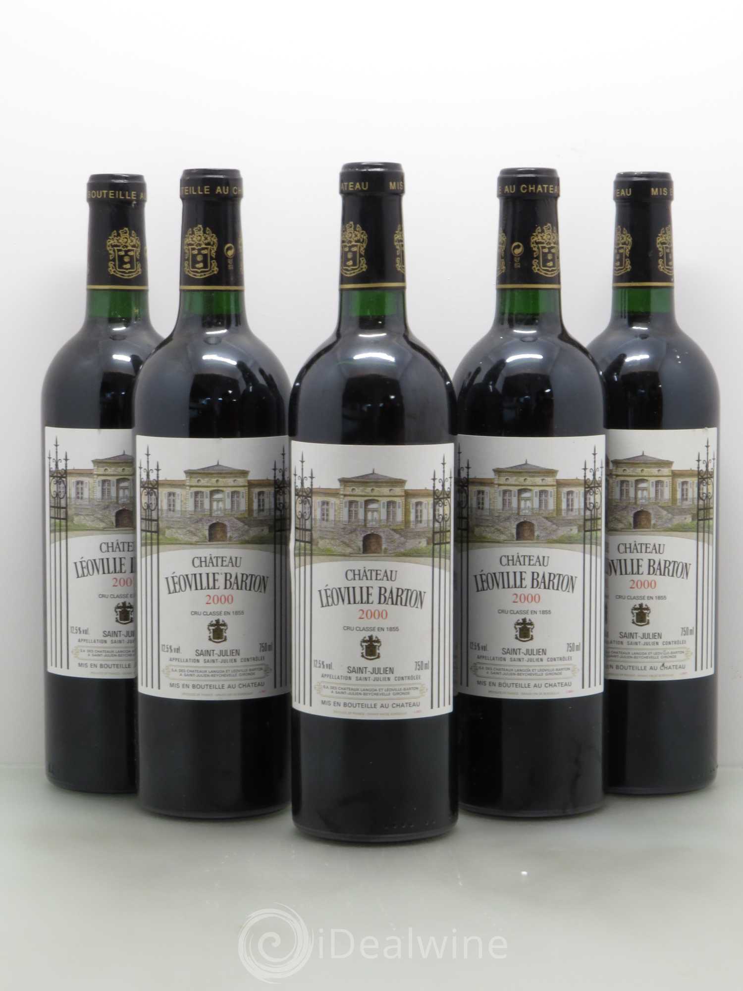 Château Léoville Barton 2ème Grand Cru Classé 2000 - Lot de 5 bouteilles - 0
